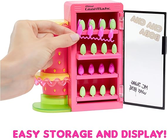 LOL Surprise OMG Sweet Nails – Pinky Pops Fruit Shop with 15 Surprises, Including Real Nail Polish, Press On Nails, Sticker Sheets, Glitter, 1 Fashion Doll, and More!