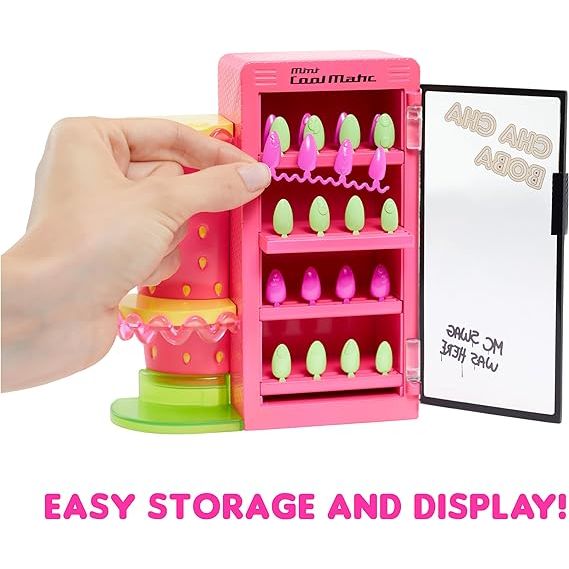 LOL Surprise OMG Sweet Nails – Pinky Pops Fruit Shop with 15 Surprises, Including Real Nail Polish, Press On Nails, Sticker Sheets, Glitter, 1 Fashion Doll, and More!