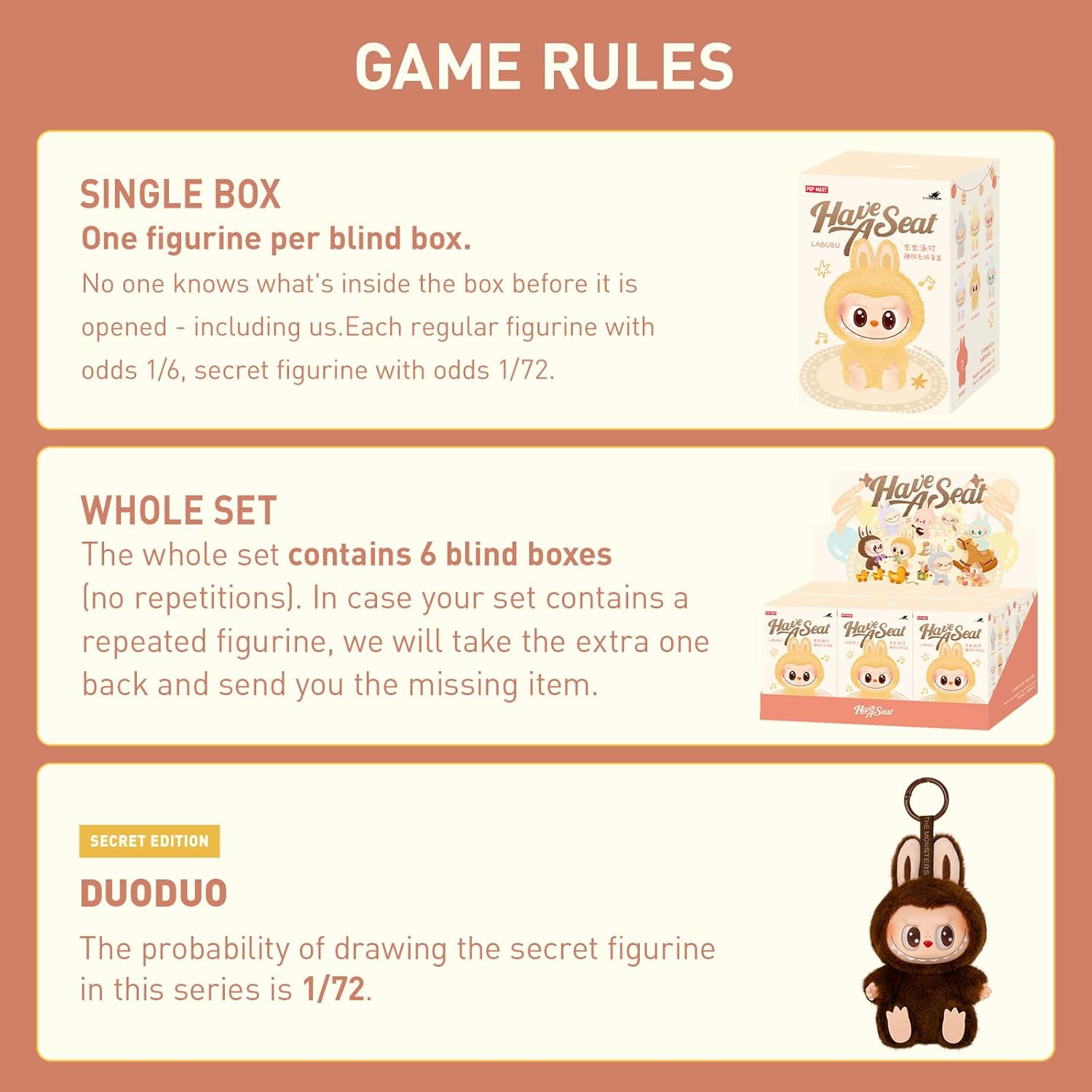 صندوق بوب مارت ذا مونسترز - هاف أ سيت المصنوع من الفينيل المحشو والمُغطى بالجلد، شخصيات ذا مونسترز بلايند بوكس