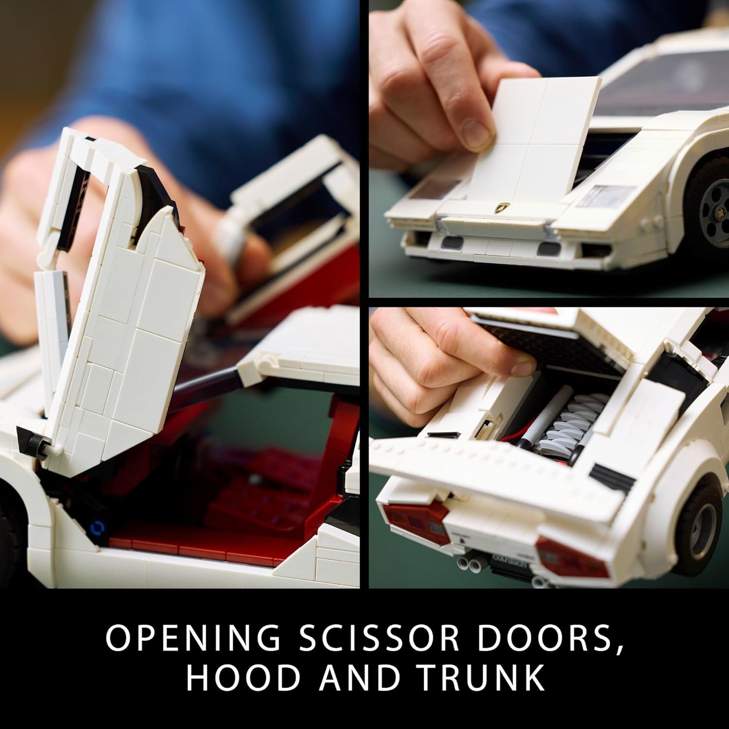 LEGO Icons Lamborghini Countach 5000 Quattrovalvole Model Car Kit - Collectible Building Set for Adults, Ages 18+ - Detailed Lamborghini Car Kit with Scissor Doors, V12 Engine, and More - 10337