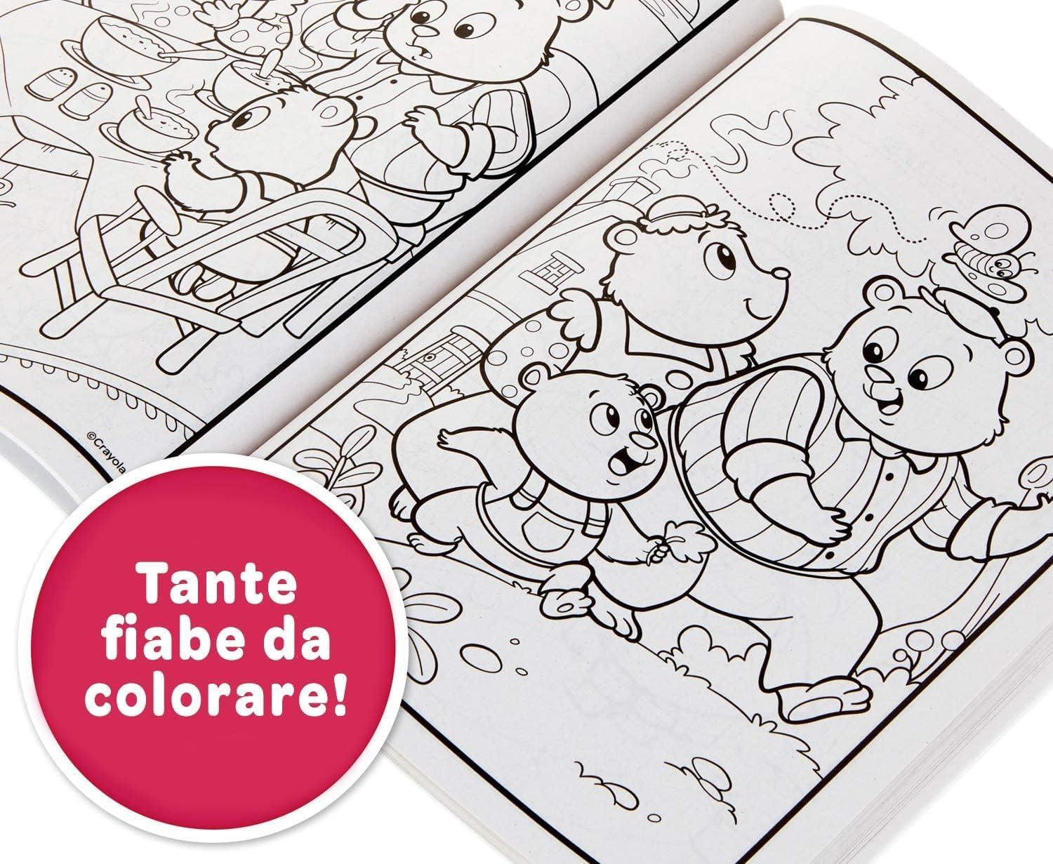 Crayola Mini Kids - Story Album for Coloring, 96 Pages and 1 Stickers, Creative and Educational Activity for Children