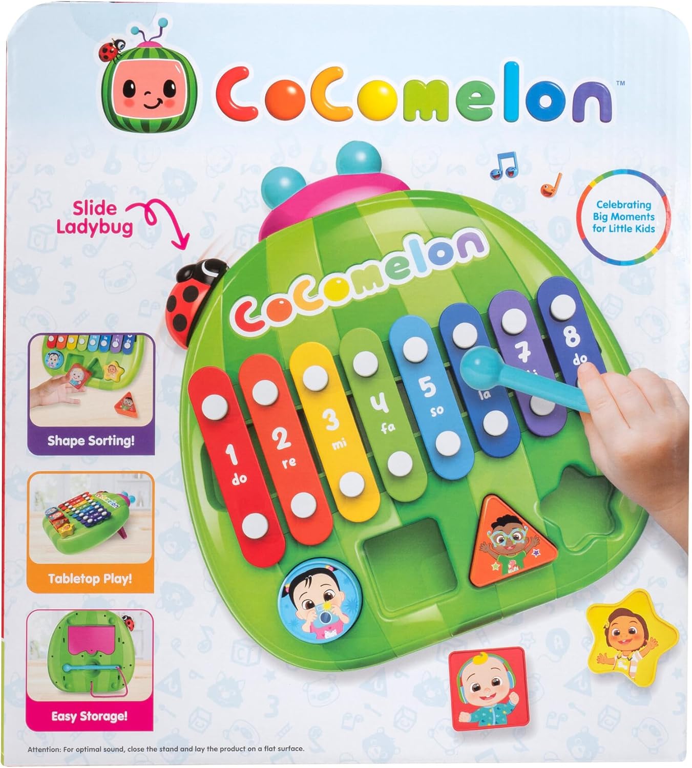 CoComelon Shape ‘N Sort Xylophone - Identify Shapes and Play Music - Favorite CoComelon Characters - Toys for Kids, Toddlers, and Preschoolers
