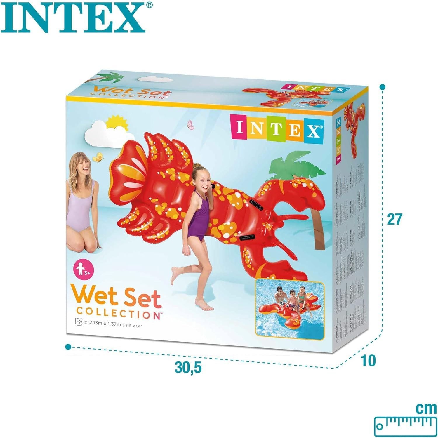 Intex ‎57528 twin baby swim pool funny floats toys inflatable lobster ride on-Size 84