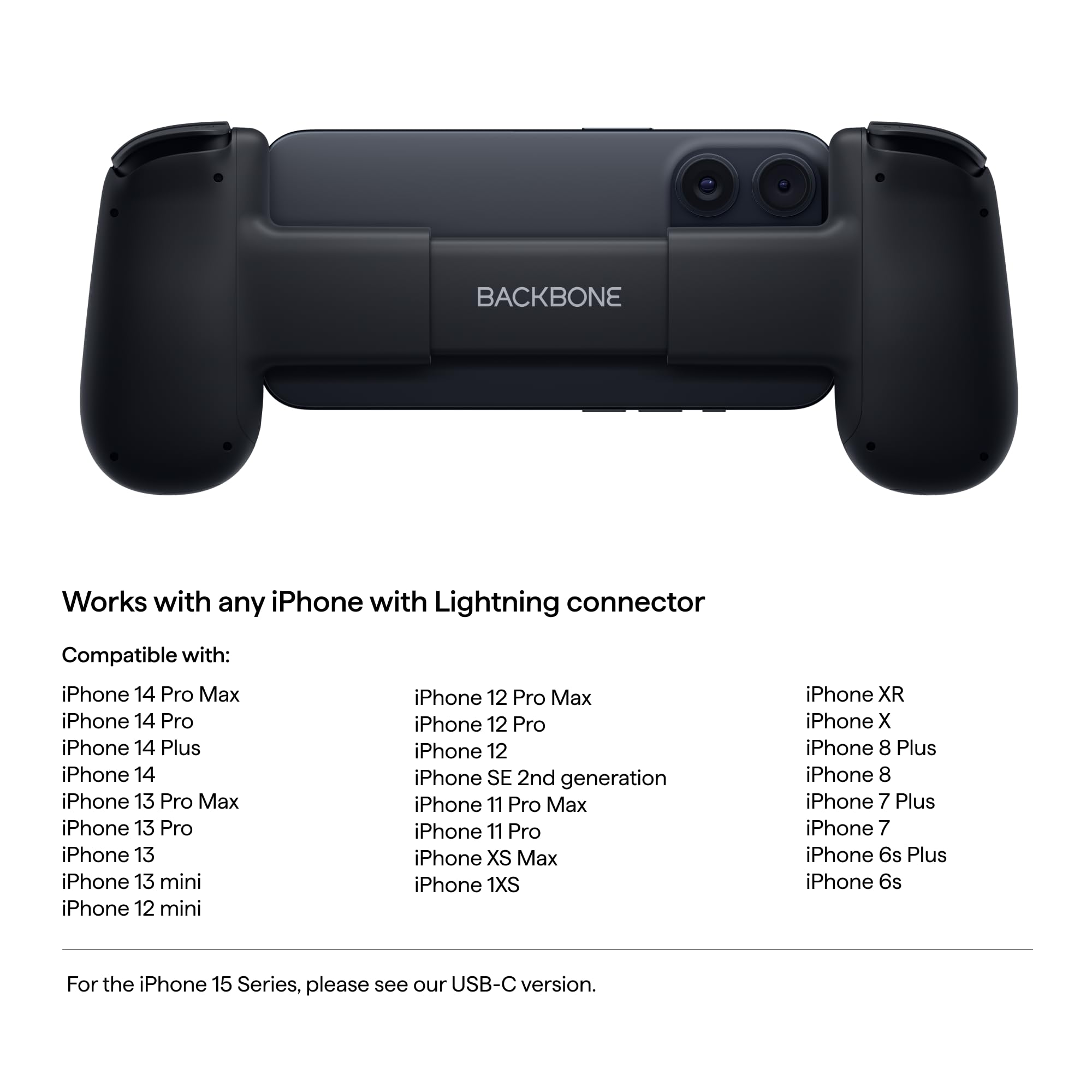BACKBONE One Mobile Gaming Controller for Android and iPhone 15/16 Series (USB-C) - 2nd Gen