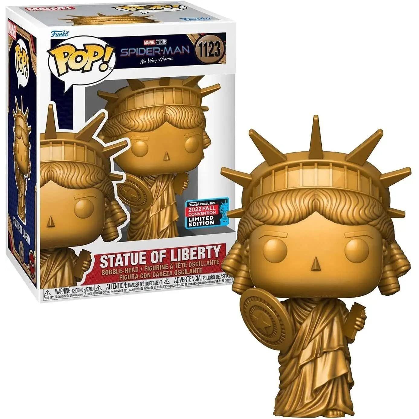 Funko Pop! Marvel Spider-Man No Way Home - Statue of Liberty, Fall Convention Exclusive - BumbleToys - 18+, Action Figures, Avengers, Boys, Characters, Funko, Pre-Order, Spider man, Spiderman