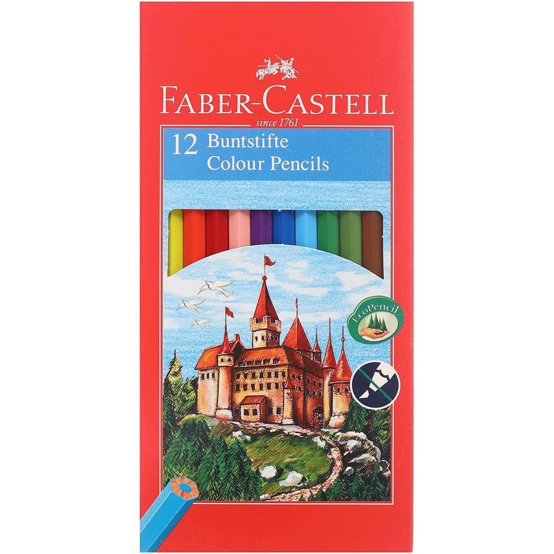Faber Castell Wood Long Buntstifte Color Pencils 12 Color Pencils - Multi Color