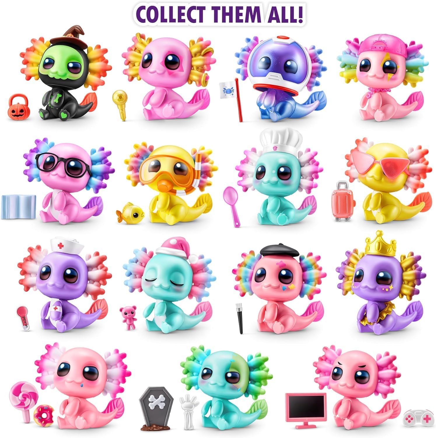 5 Surprise Axolotls Mystery Collectibles by ZURU Assorted