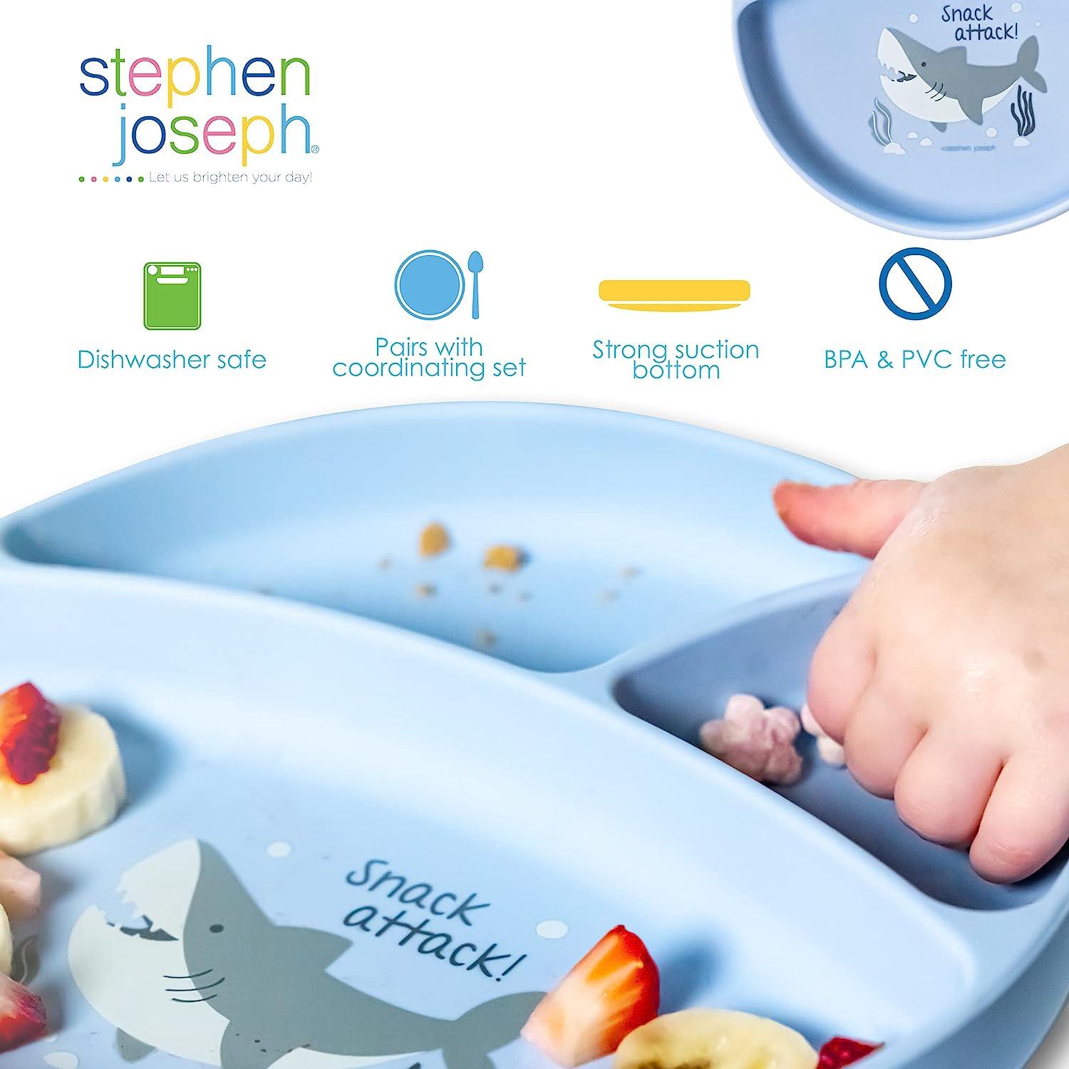 Stephen Joseph Silicone Baby Plate, One size, Shark - BumbleToys - 5-7 Years, Baby Shark, Bowls, Cecil, Feeding, Girls, Shark, Silicone Baby Bowls, Stephen Joseph, Stephen Joseph 2023
