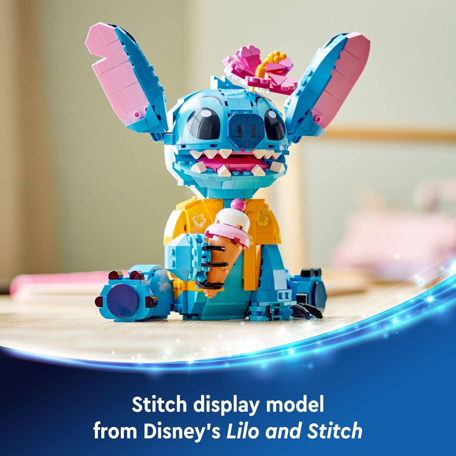 LEGO 43249 Disney Stitch Toy Building Kit, Buildable Figure with Ice Cream Cone, Fun Disney Gift for Girls, Boys and Lovers of The Hit Movie Lilo and Stitch.