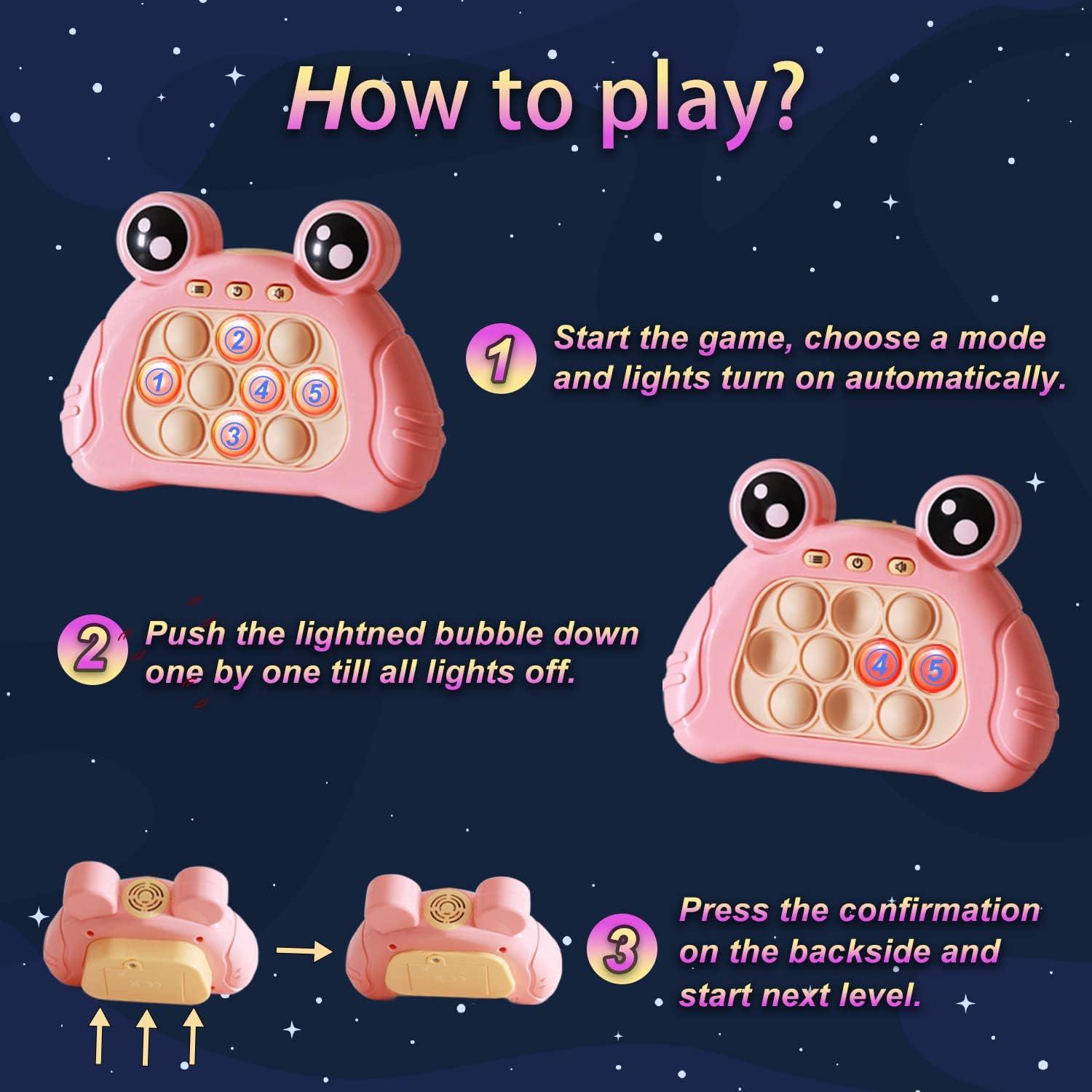 لعبة الدفع السريع الذكية للأطفال، لعبة بوبيت فيدجيت، بوب إت، المنبثقة، لعبة بناء الذاكرة، لعبة القضاء على التوتر، لعبة فيدجيت - وردي