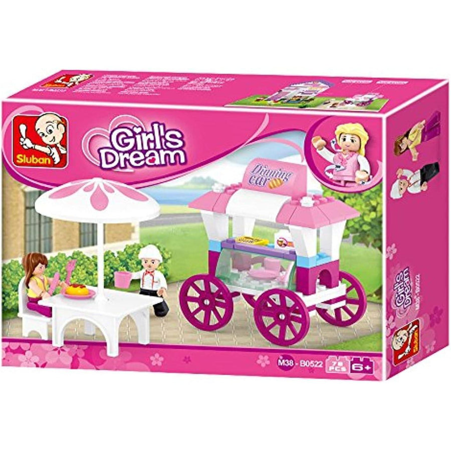 مجموعة بناء عربة الوجبات الخفيفة "Girls Dream" من سلوبان (78 قطعة)