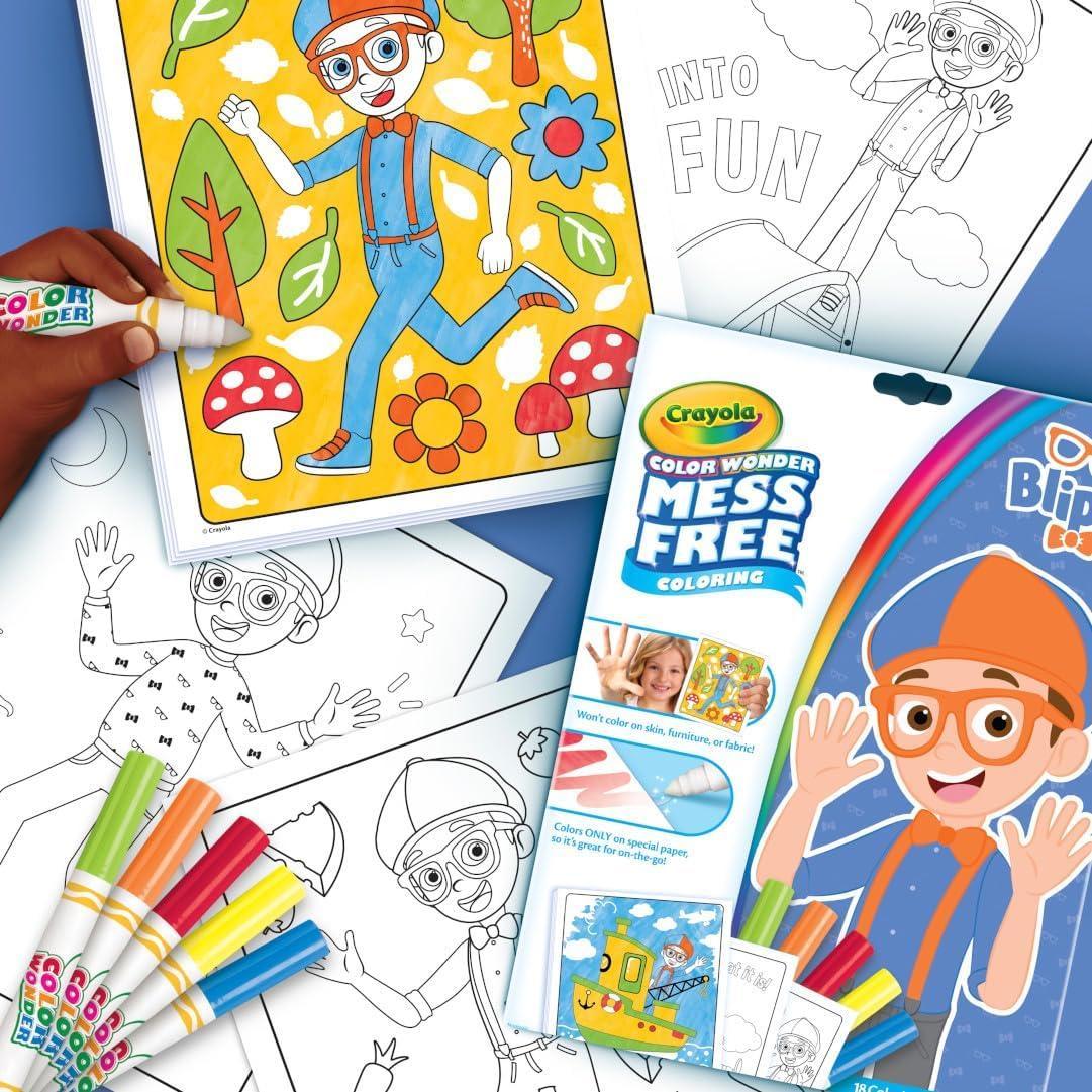 Crayola Color Wonder Blippi, Mess Free Coloring Pages & Markers - BumbleToys - 5-7 Years, Boys, Drawing & Painting, Girls, Nursery Toys, OXE, Pre-Order