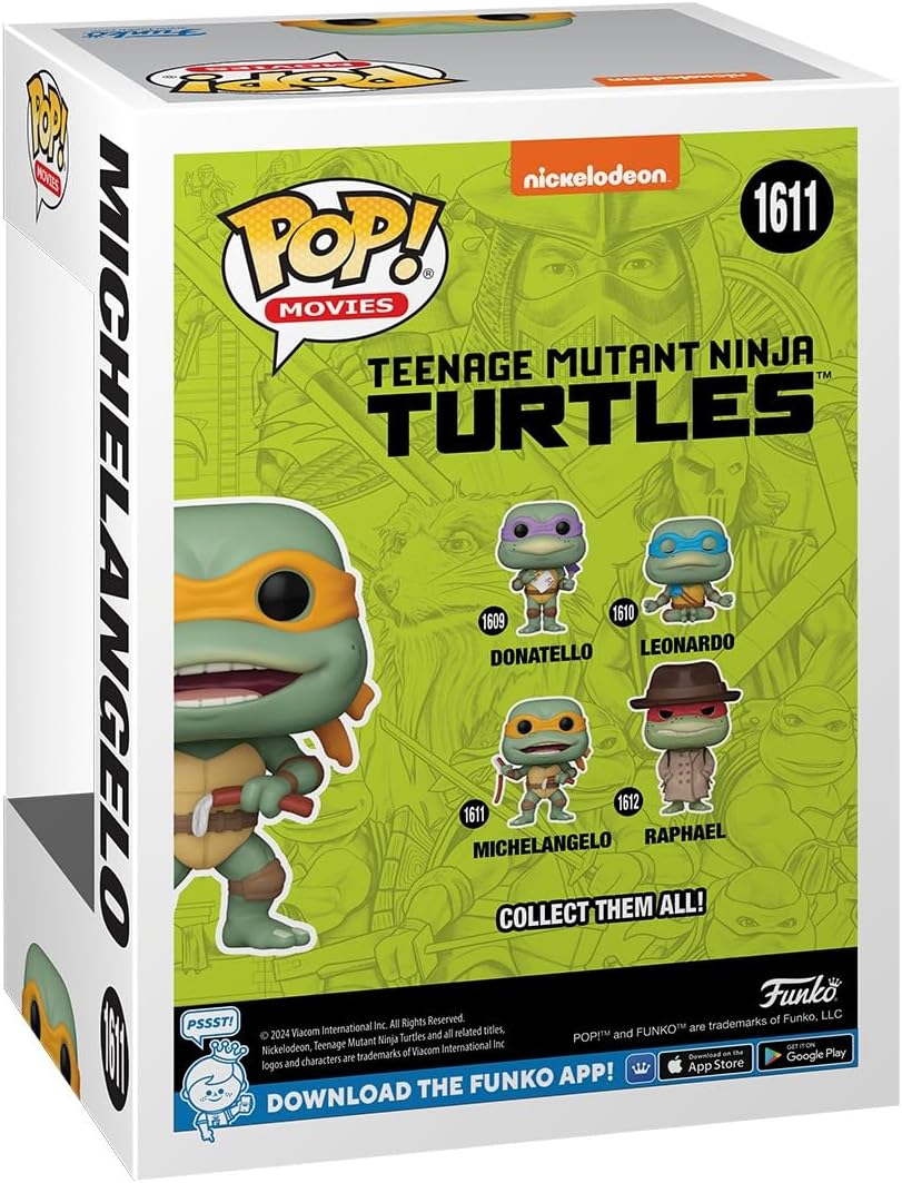 Funko Pop! رسوم متحركة كرتونية: Nickelodeon - Teenage Mutant Ninja Turtle - Michael Angelo Sausage Nunchuks