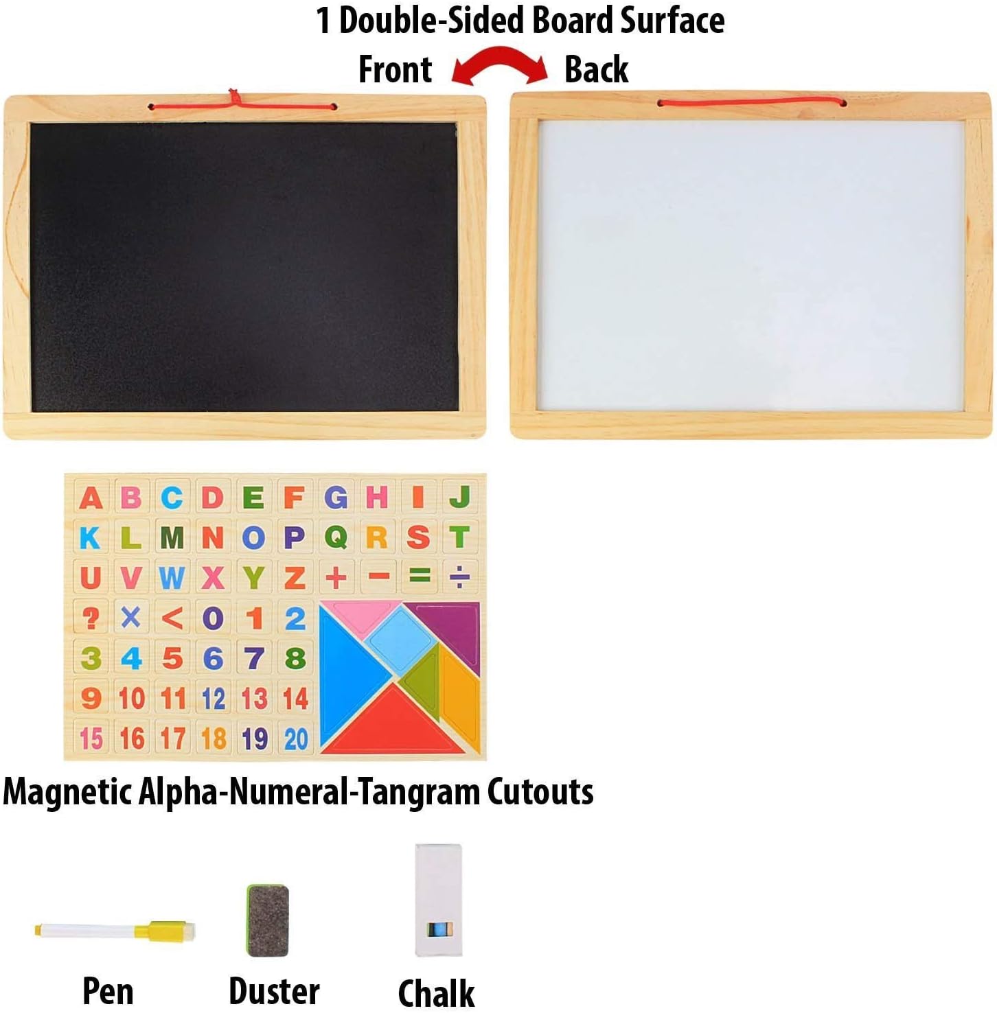 Multifunctional Magnetic Wooden Chalkboard Kids Educational Toys Game Whiteboard Blackboard Drawing Toys for Children (2 in1 Writting Slate)