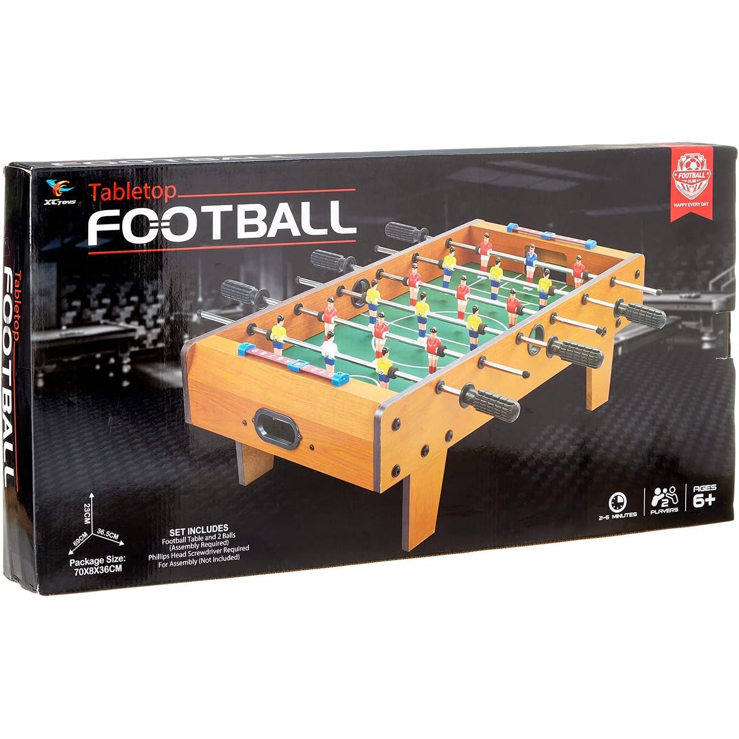 XC Toys 2332 Football Tabletop Game for Kids, 23 x 69 x 36.5 cm