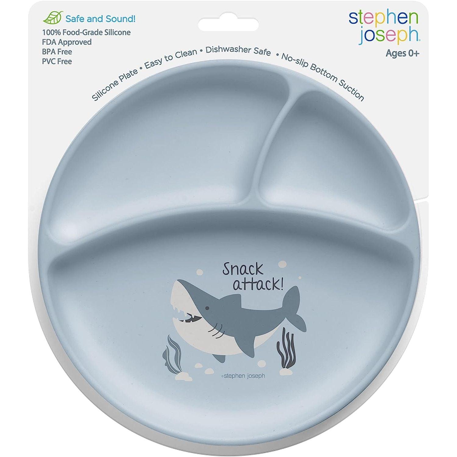 Stephen Joseph Silicone Baby Plate, One size, Shark - BumbleToys - 5-7 Years, Baby Shark, Bowls, Cecil, Feeding, Girls, Shark, Silicone Baby Bowls, Stephen Joseph, Stephen Joseph 2023