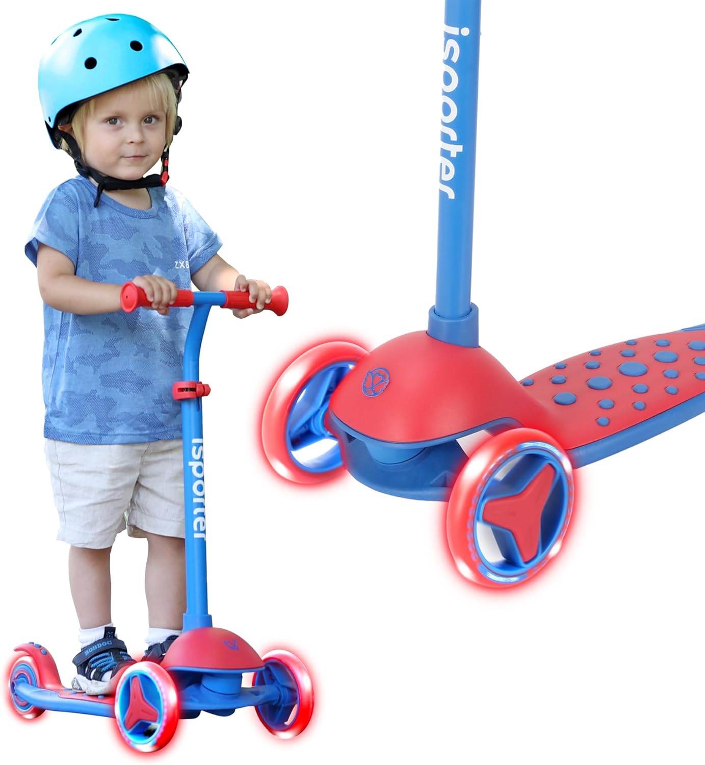 iSporter Scooter Mini RGB Lights Red and Blue