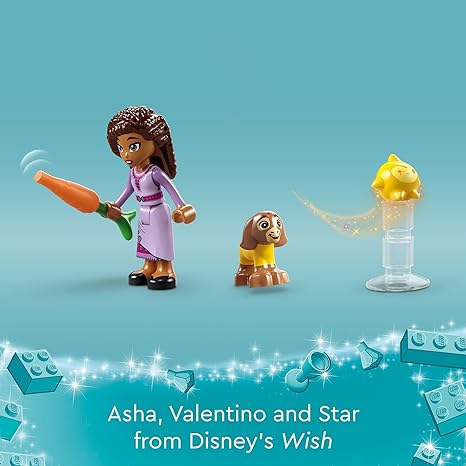 LEGO Disney Wish: Asha in The City of Rosas 43223 Building Toy Set, A Buildable Model from The Disney Movie to Inspire Adventures and Creative Play, A Fun Gift for Kids and Fans Ages 6 and up