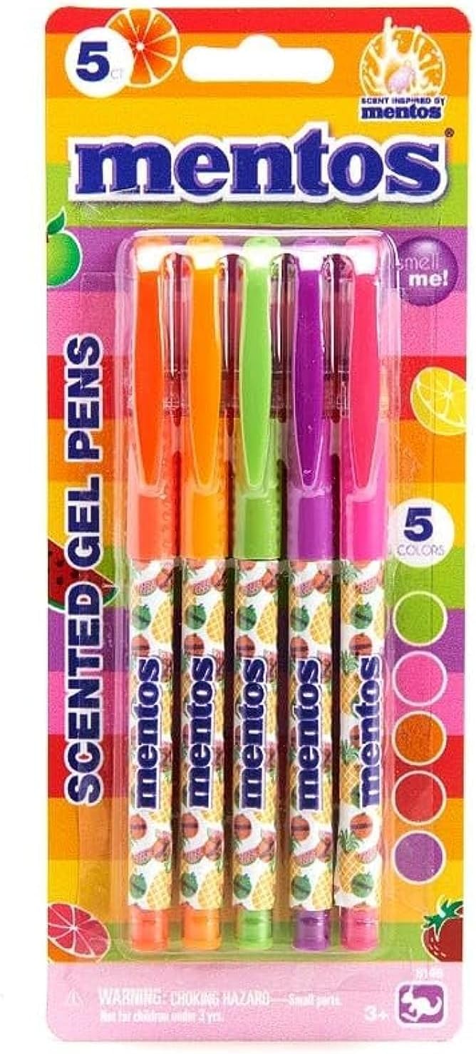 Kangaru Mentos Scented Gel Pens 5-Piece Set, Multicolor