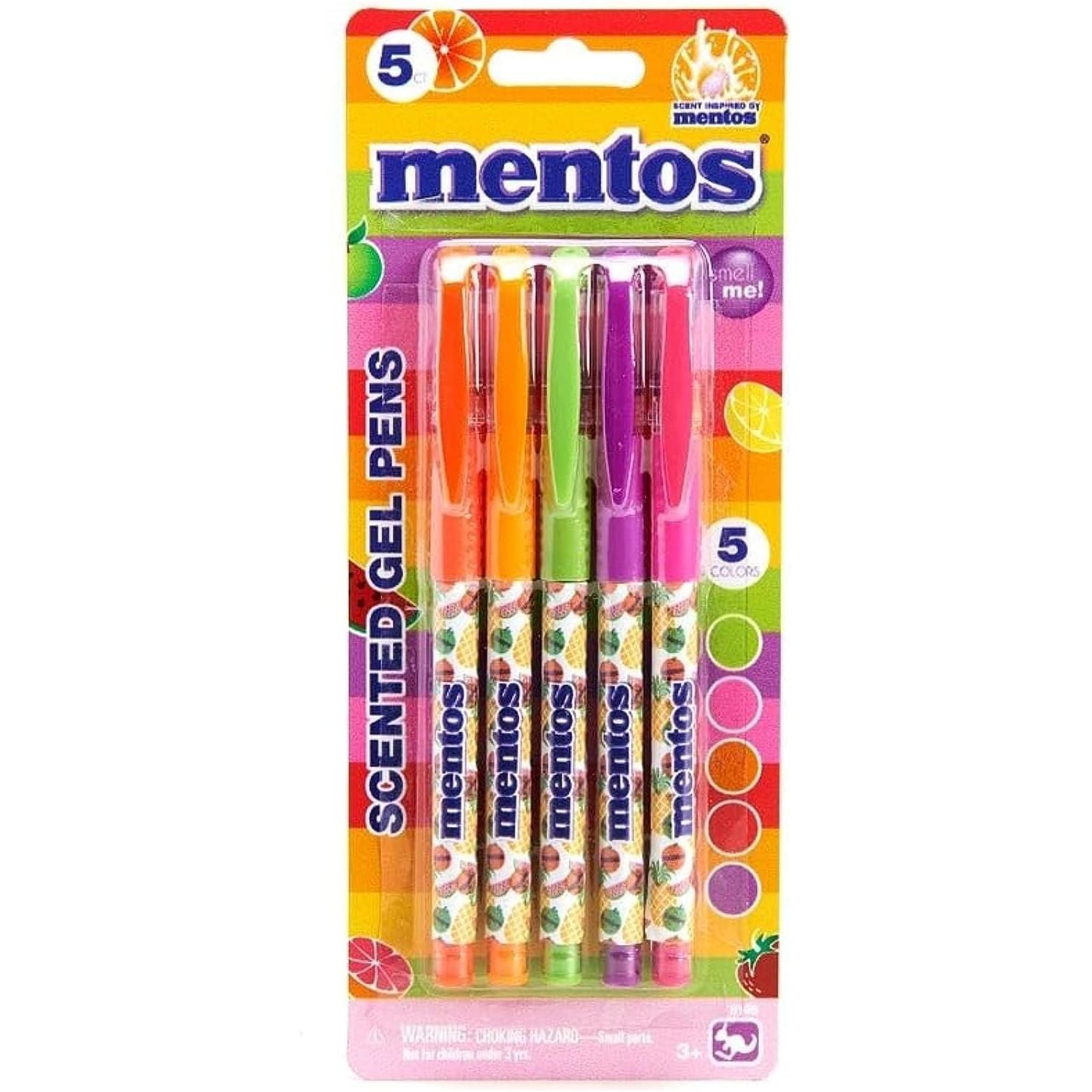 Kangaru Mentos Scented Gel Pens 5-Piece Set, Multicolor