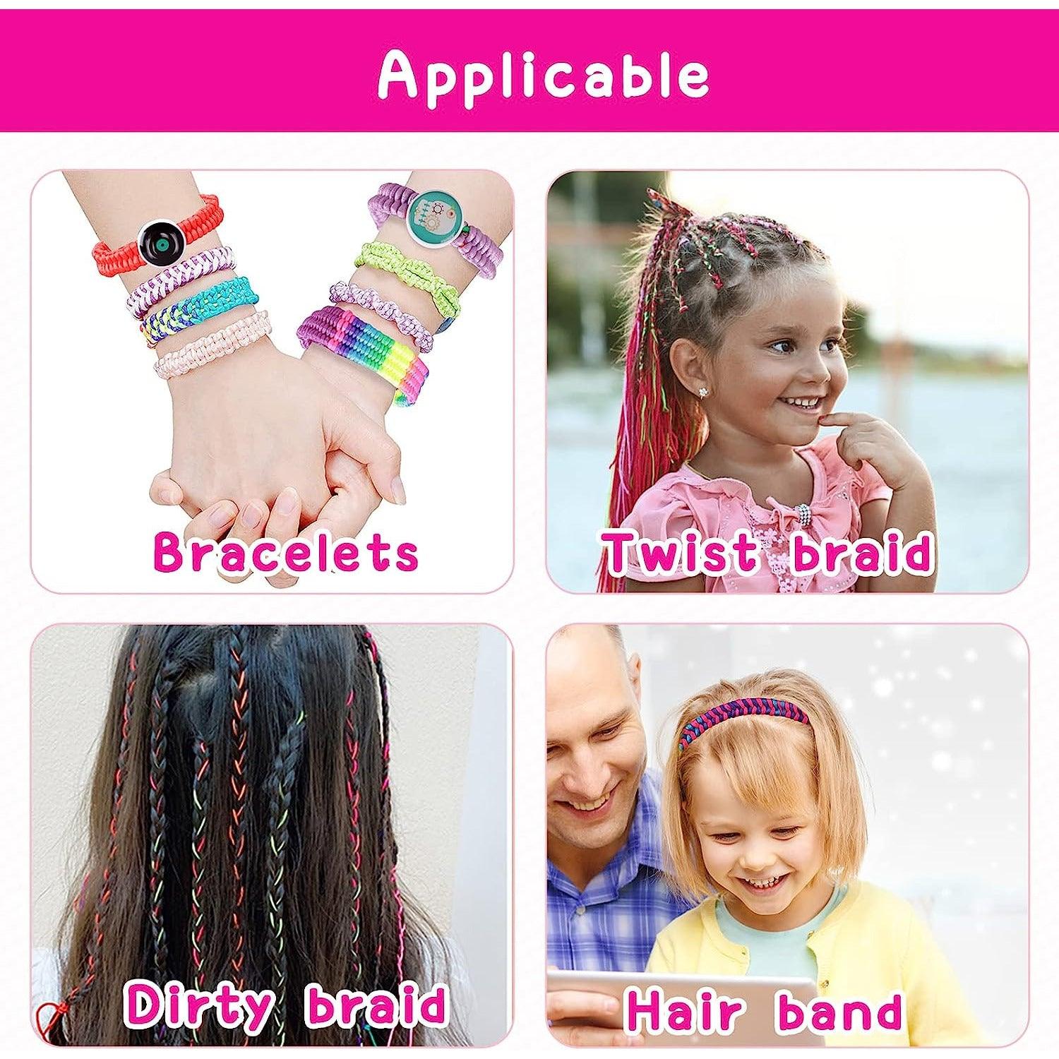 Friendship Bracelet Making Kit for Girls, Arts and Crafts Toys for Kids DIY Bracelet String Gifts - BumbleToys - 5-7 Years, Girls, Make & Create, Toy Land