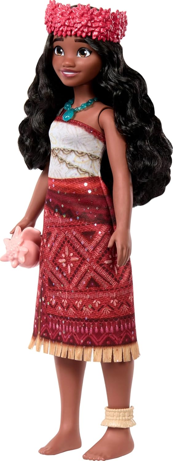 Mattel Disney Moana 2 Singing Adventure Moana Doll with Signature Outfit & Accessories, Sings “We’re Back” in English