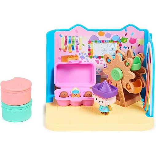 Gabby's Dollhouse, Baby Box Cat Craft-A-Riffic Room with Exclusive Figure, Accessories, Furniture and Dollhouse Delivery, Kids Toys for Ages 3 and up