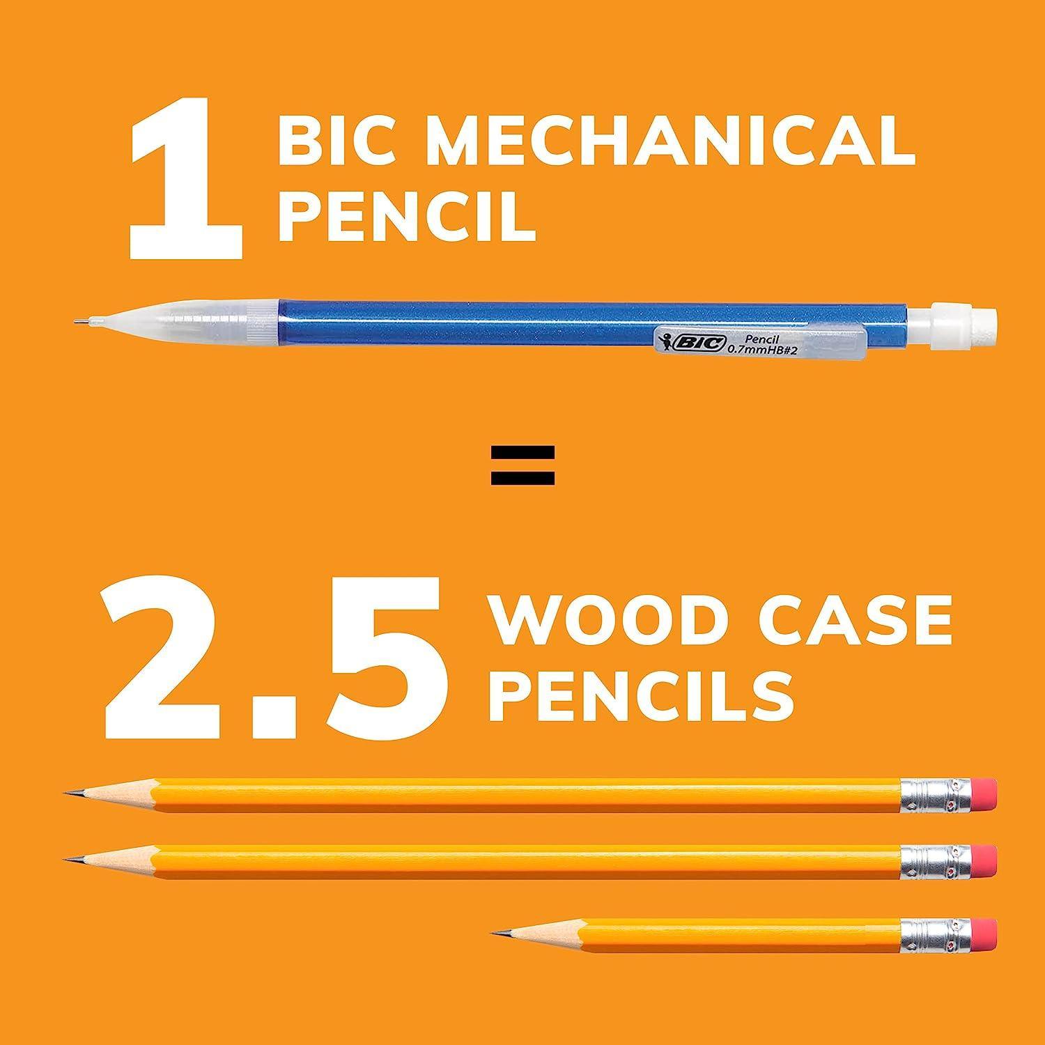 BIC Mechanical Pencil Extra Sparkle, Mechanical Pencils With Eraser for School or Work - Fine Point (0.7mm) - BumbleToys - 14 Years & Up, 18+, 5-7 Years, 6+ Years, 8-13 Years, bic, Drawing & Painting, OXE, Pencil, School Supplies, Stationery & Stickers