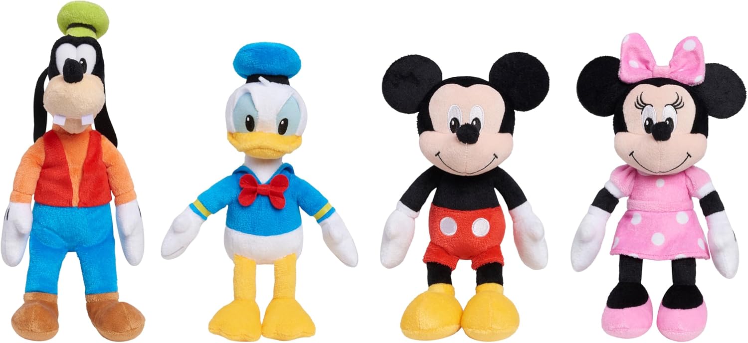 Disney Junior Mickey Mouse Bean Plush Mickey Mouse Stuffed Animal, Kids Toys for Ages 2 Up by Just Play