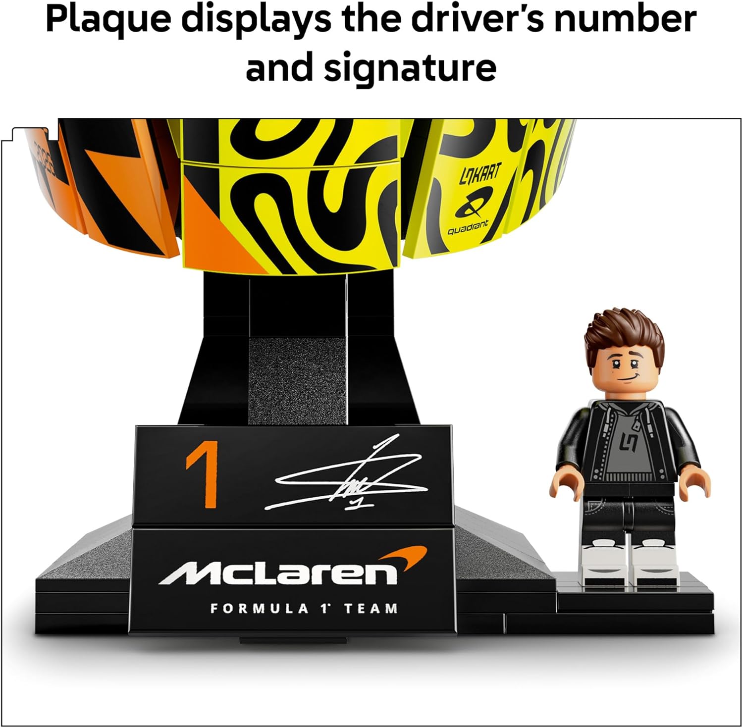 LEGO Editions McLaren MasterCard F1 Team Lando Norris Helmet - Building Set for Adults, Ages 18+ - F1 Bedroom, Office or Shelf Decor for Fans - Gift for Men & Women - 43023
