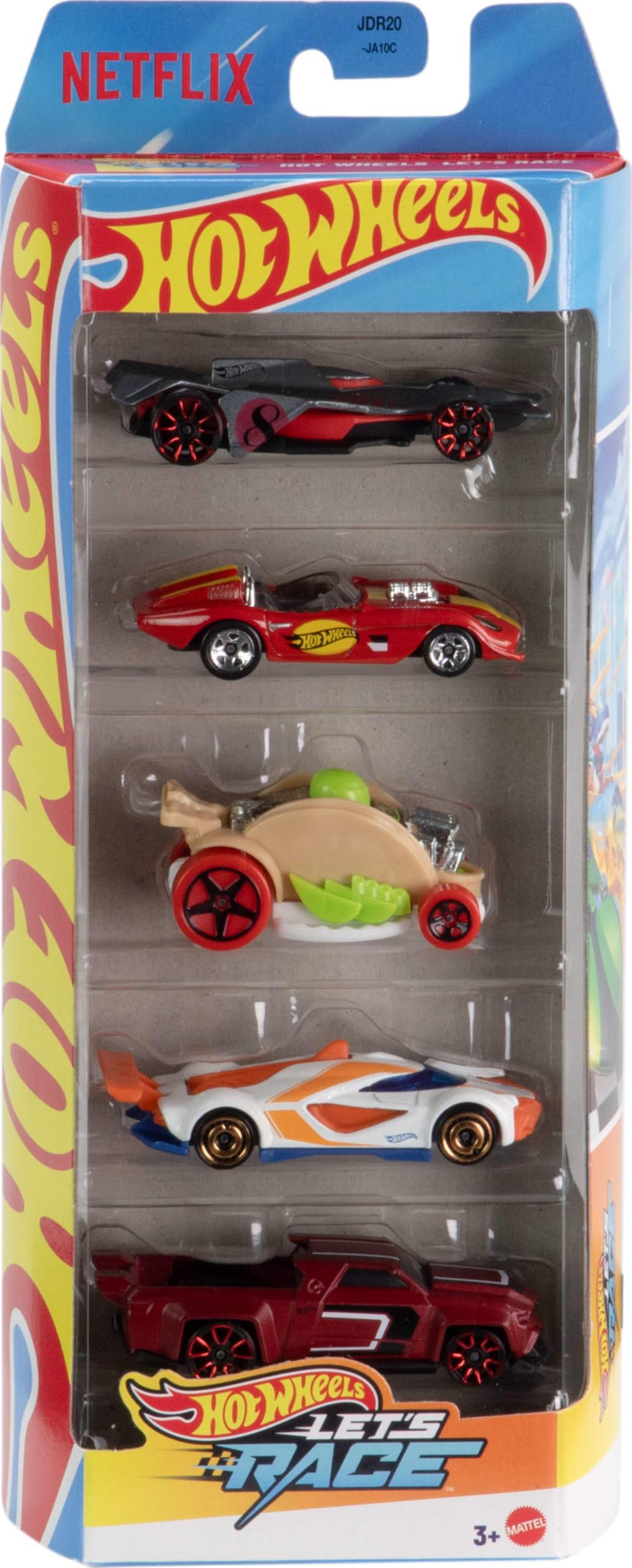 Hot Wheels Pack Of 5 Netflix Hot Wheels Let's Race
