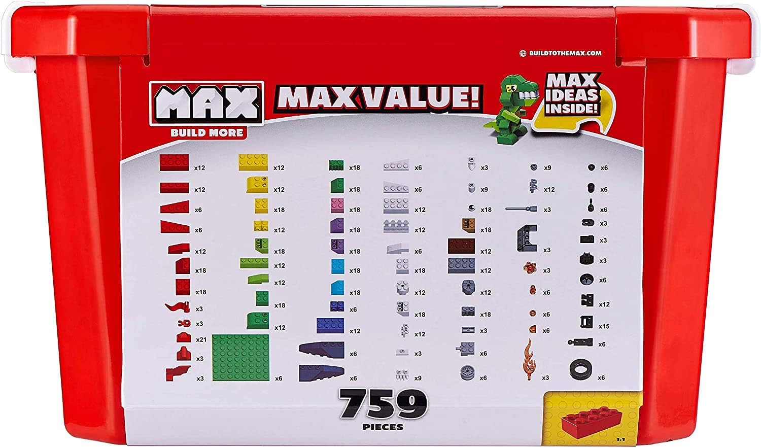 Zuru MAX BUILD MORE Construction Value Brick Set – 759 Pieces
