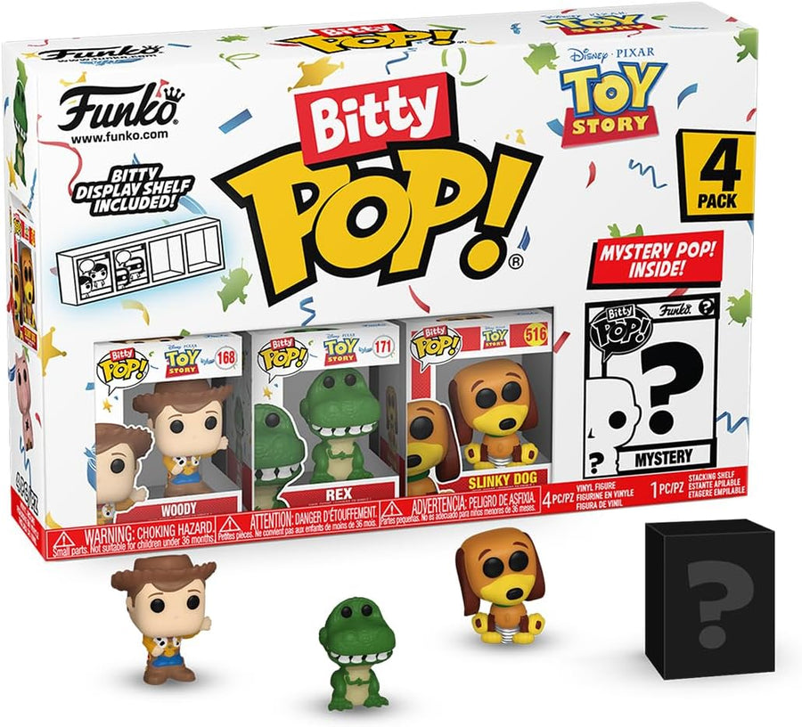 Funko Bitty Pop! Cartoon Animation: Disney Pixar - Toy Story - Woody 4-Pack