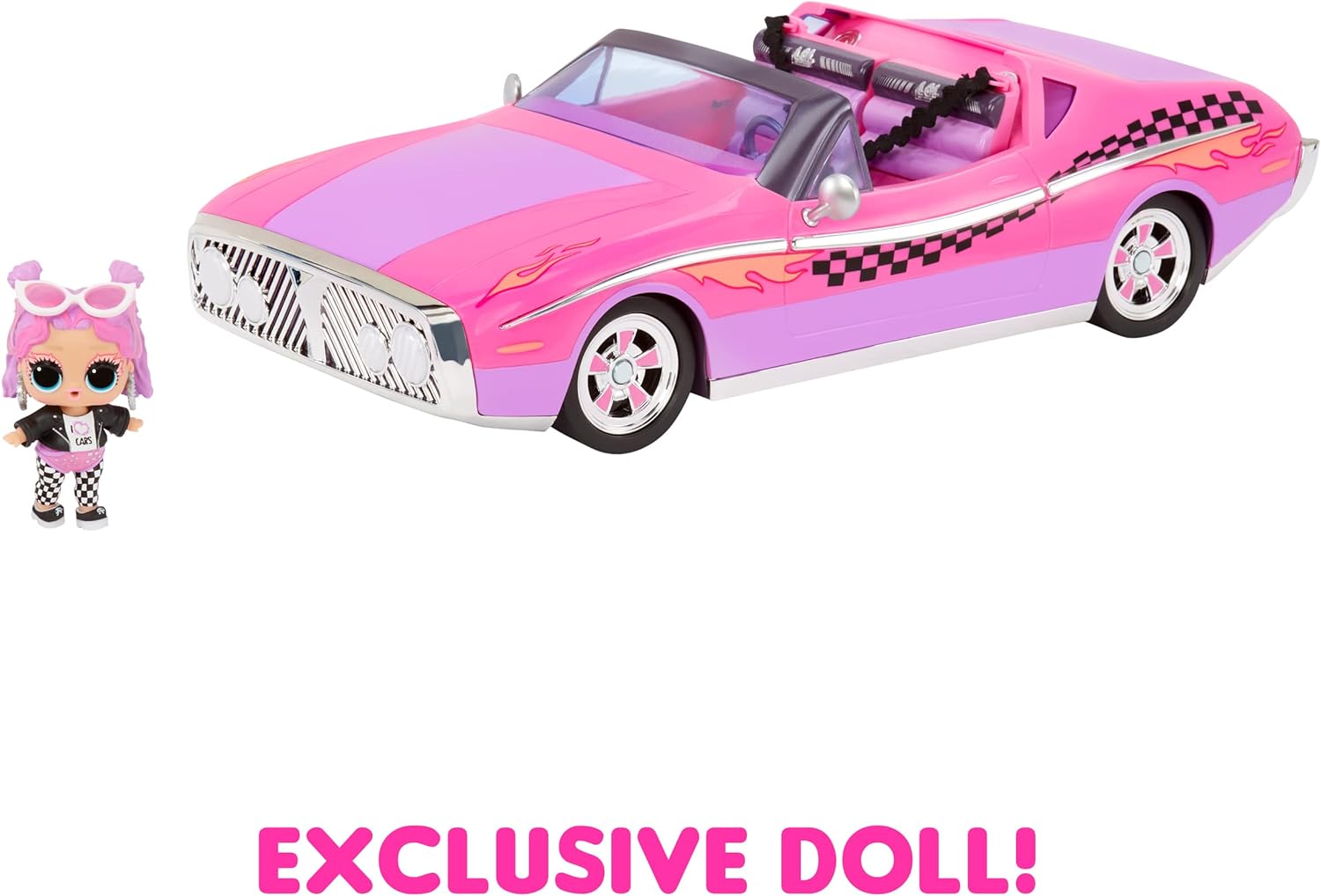مضحك جداً. مفاجأة! LOL Surprise City Cruiser، سيارة رياضية باللونين الوردي والأرجواني مع ميزات رائعة ودمية حصرية