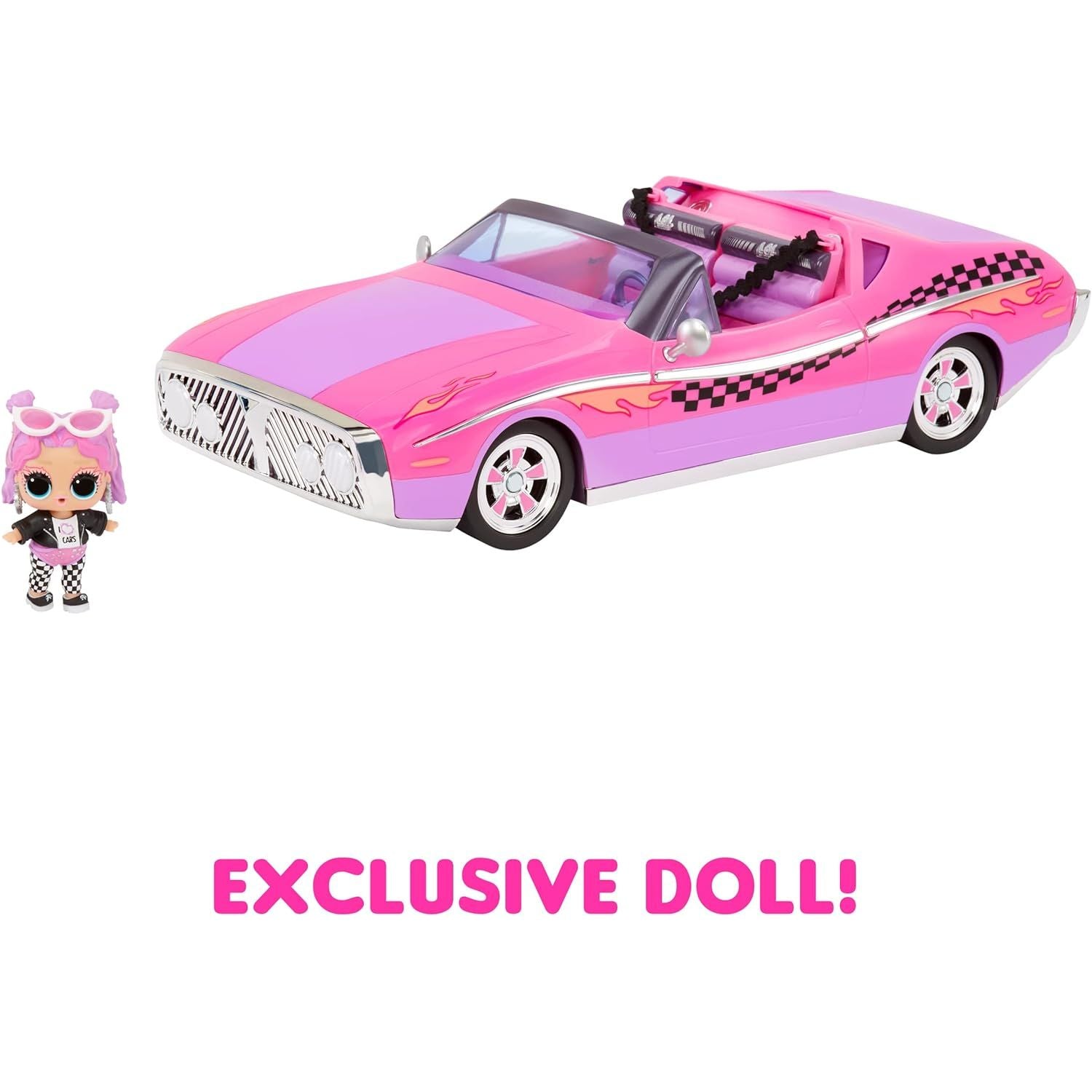 L.O.L. Surprise! LOL Surprise City Cruiser, Pink and Purple Sports Car with Fabulous Features and an Exclusive Doll