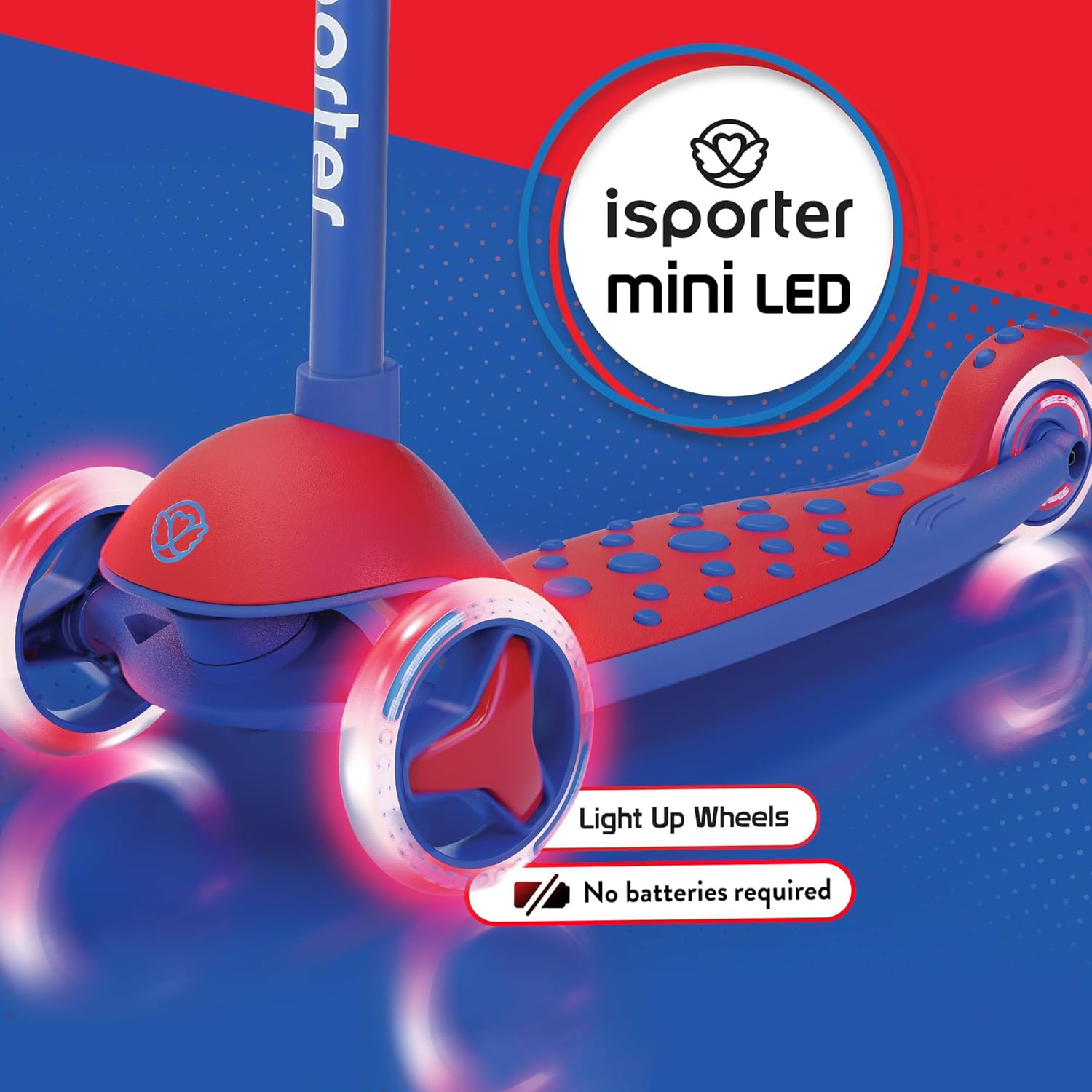 iSporter Scooter Mini RGB Lights Red and Blue