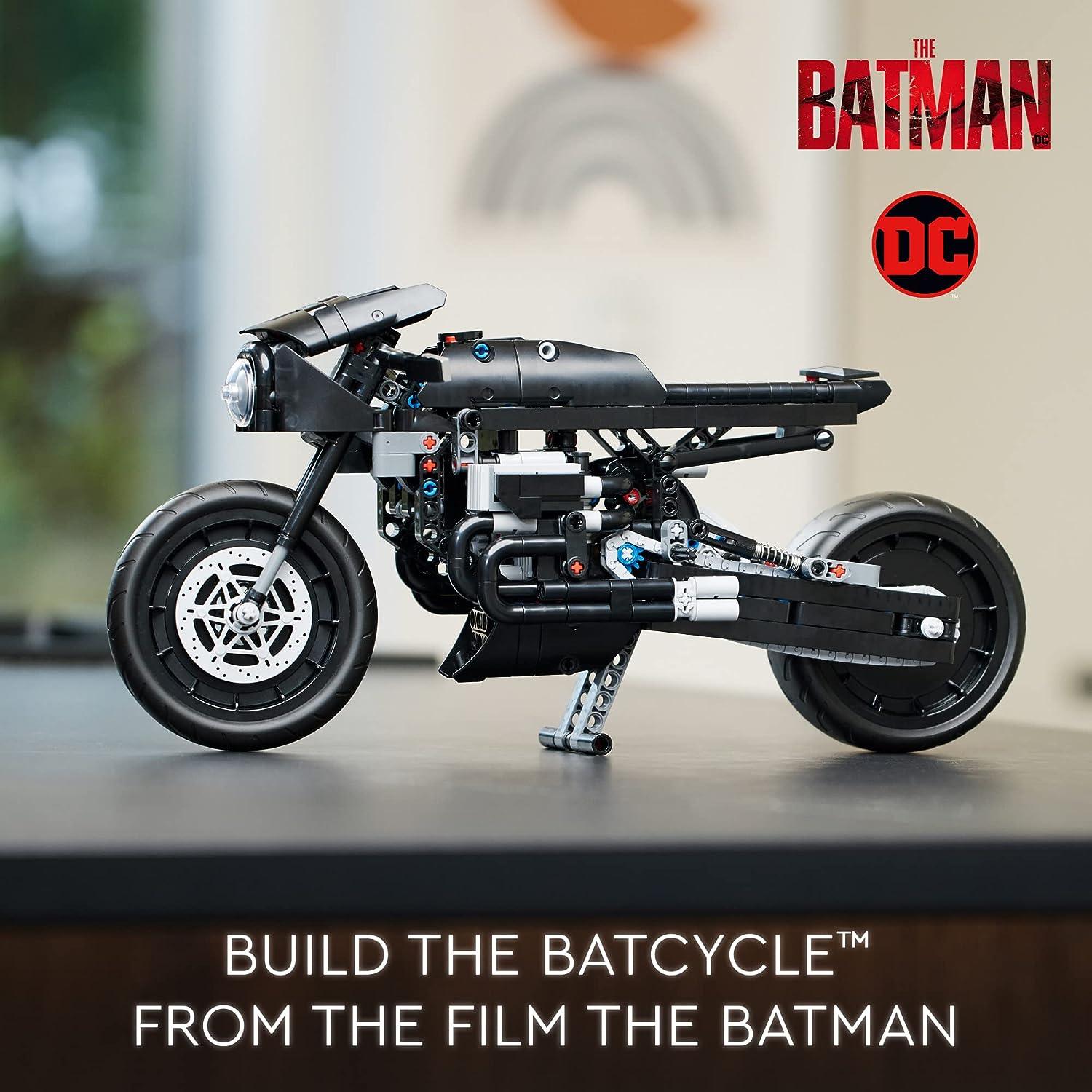 LEGO 42155 Technic The Batman – BATCYCLE Set, Collectible Toy Motorcycle, Scale Model Building Kit (Retired)