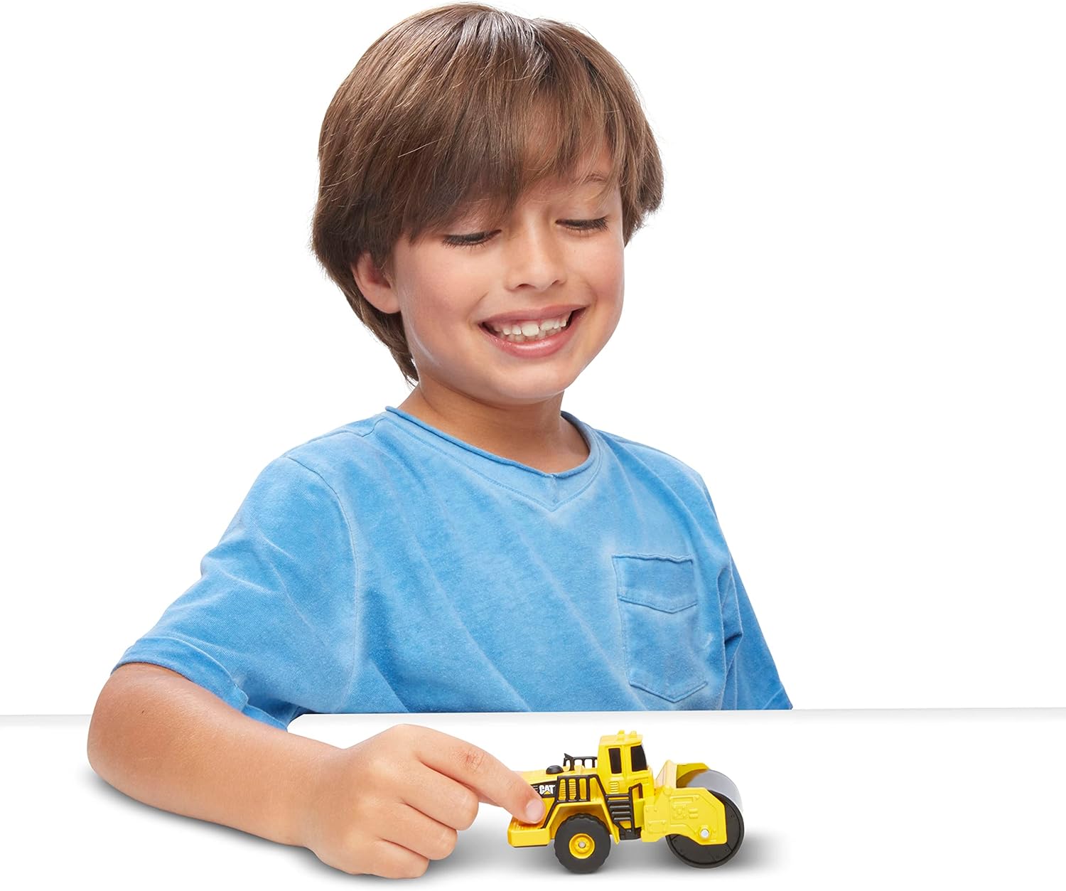 CAT Construction Toys Construction Die Cast Metal 3 Pack Vehicles - Steam Roller/Excavator/Wheel Loader for Ages 3+