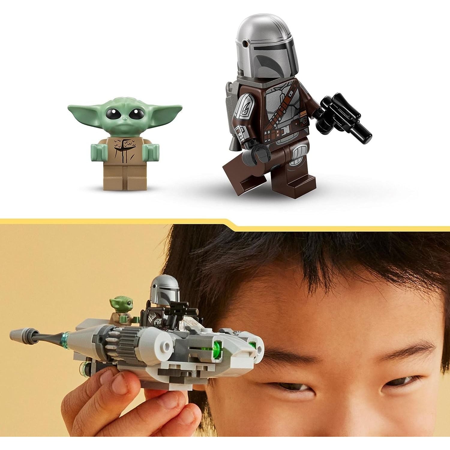 LEGO 75363 Star Wars The Mandalorian’s N-1 Starfighter Microfighter Building Toy Set with Mando and Grogu 'Baby Yoda' Minifigures