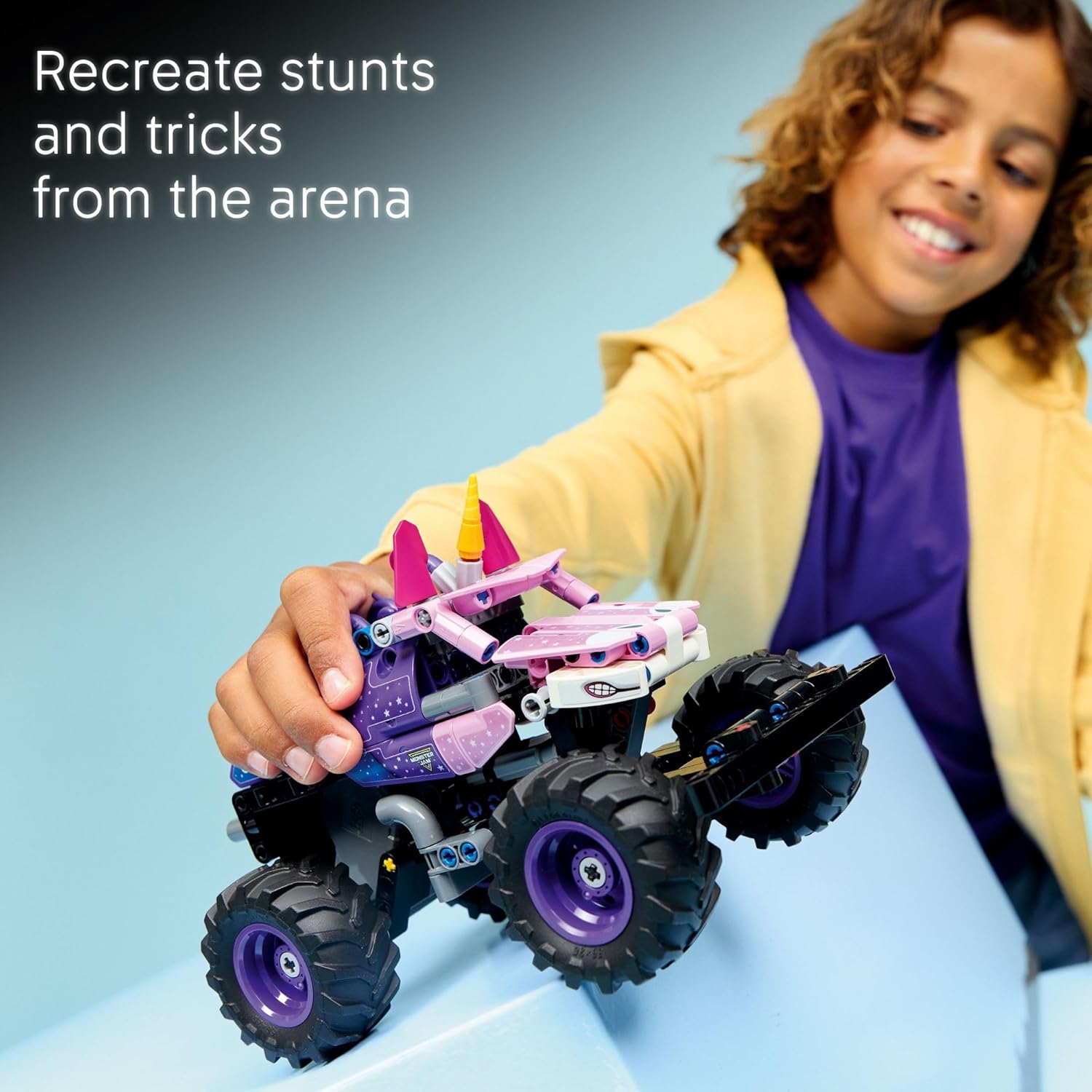 LEGO Technic Monster Jam Sparkle Smash Pull-Back Truck Toy for Boys & Girls - Monster Truck Building Toy W/Pull-Back Racing Action for Kids, Ages 7+ - Gift Idea for Birthdays - 42220