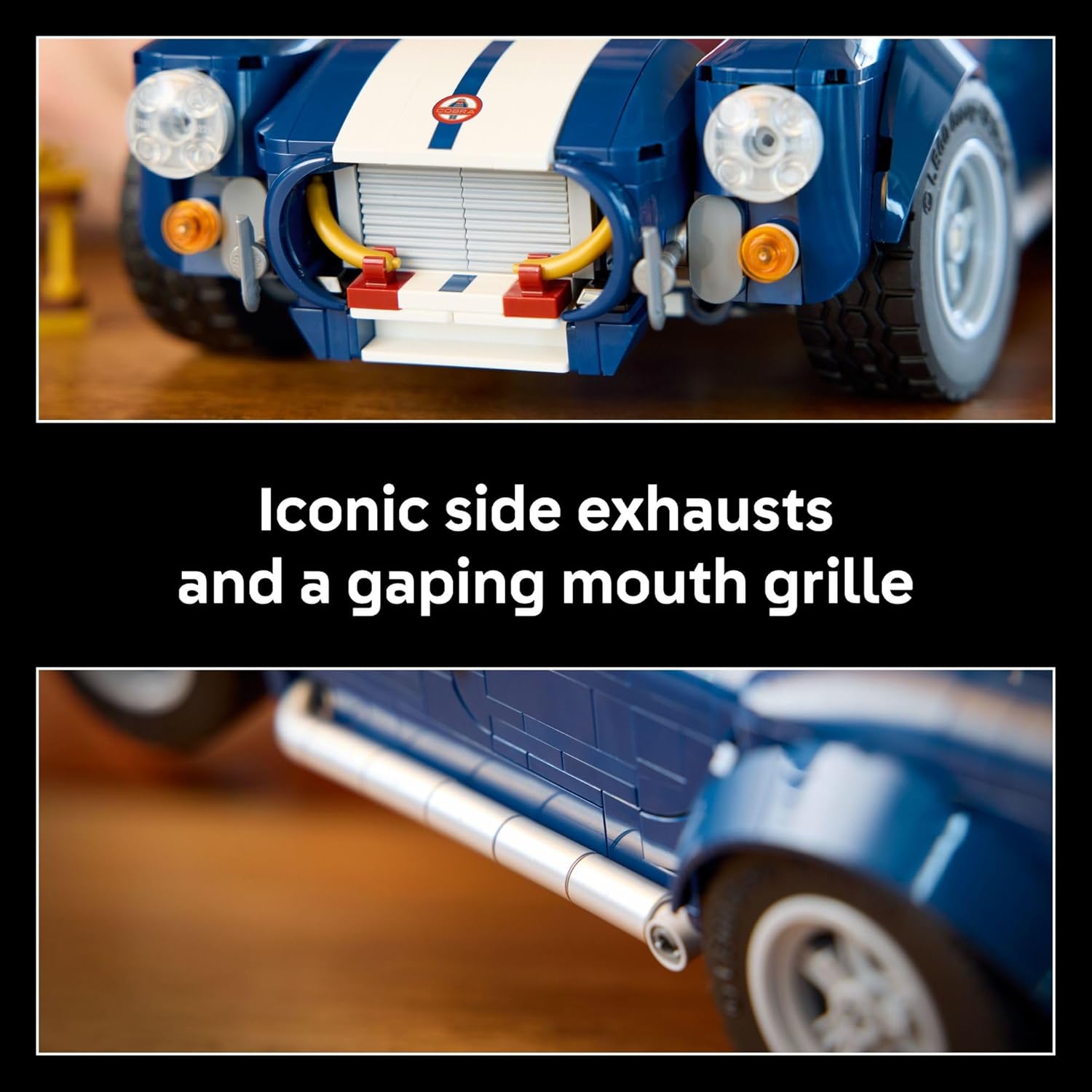 LEGO Icons Shelby Cobra 427 S/C Car Building Set for Adults - Bedroom, Office, or Book Shelf Decor for Sports Car Fans, Ages 18+ - Gift Idea for Birthdays - 10357