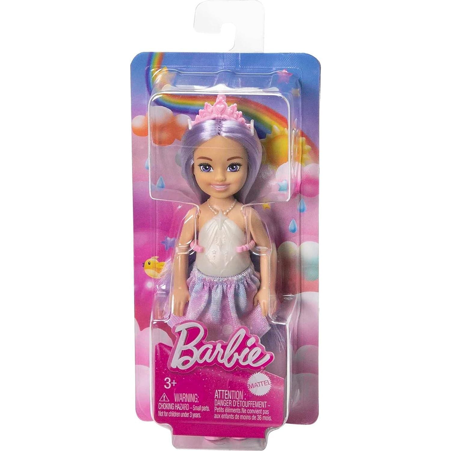 Barbie Unicorn-Inspired Chelsea Doll with Lavender Hair, Unicorn Toys, Horn Headband and Detachable Tail