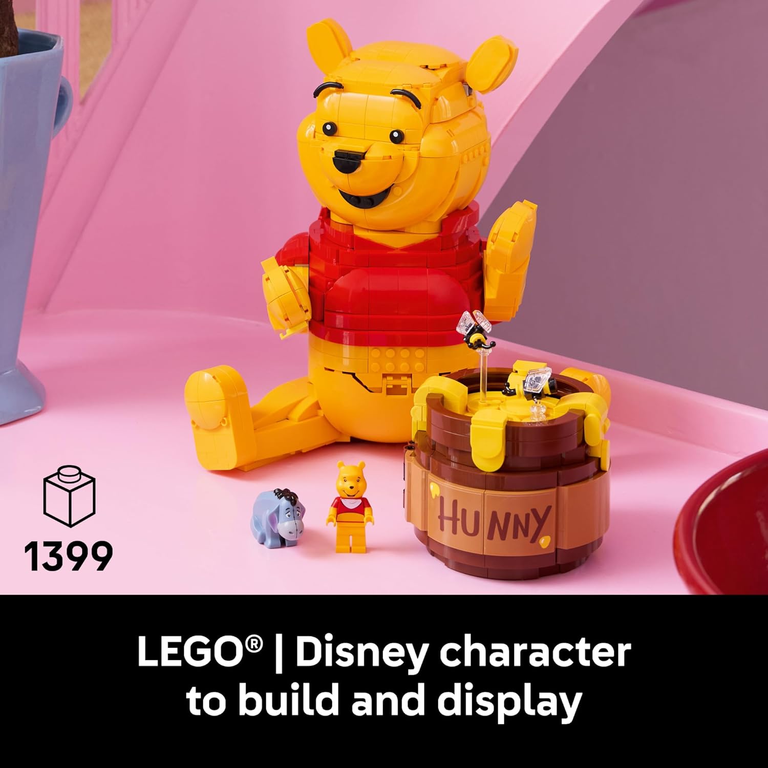 LEGO Disney Winnie The Pooh Building Set - Home, Office, or Book Shelf Decor for Adult Fans, Ages 18+ - W/Eeyore Figure - Collectible Disney Gift - 43300