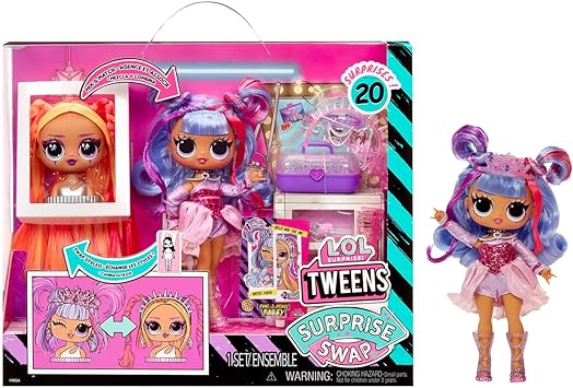 L.O.L. Surprise! Tweens Surprise Swap Fashion Doll Buns-2-Braids Bailey with 20+ Surprises Including Styling Head and Fabulous Fashions and Accessories – Great Gift for Kids Ages 4