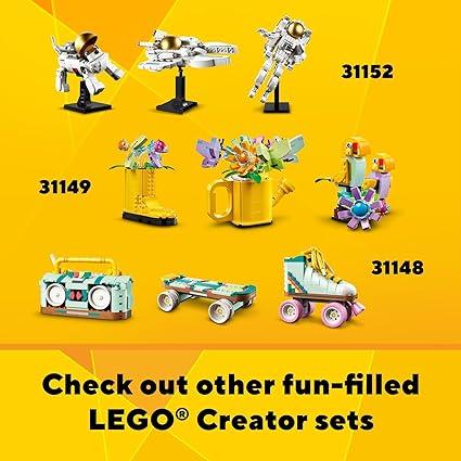 LEGO Creator 3 in 1 Retro Camera Toy 31147, Transforms from Toy Camera to Retro Video Camera to Retro TV Set, Photography Gift for Boys and Girls Ages 8 Years Old and Up Who Enjoy Creative Play