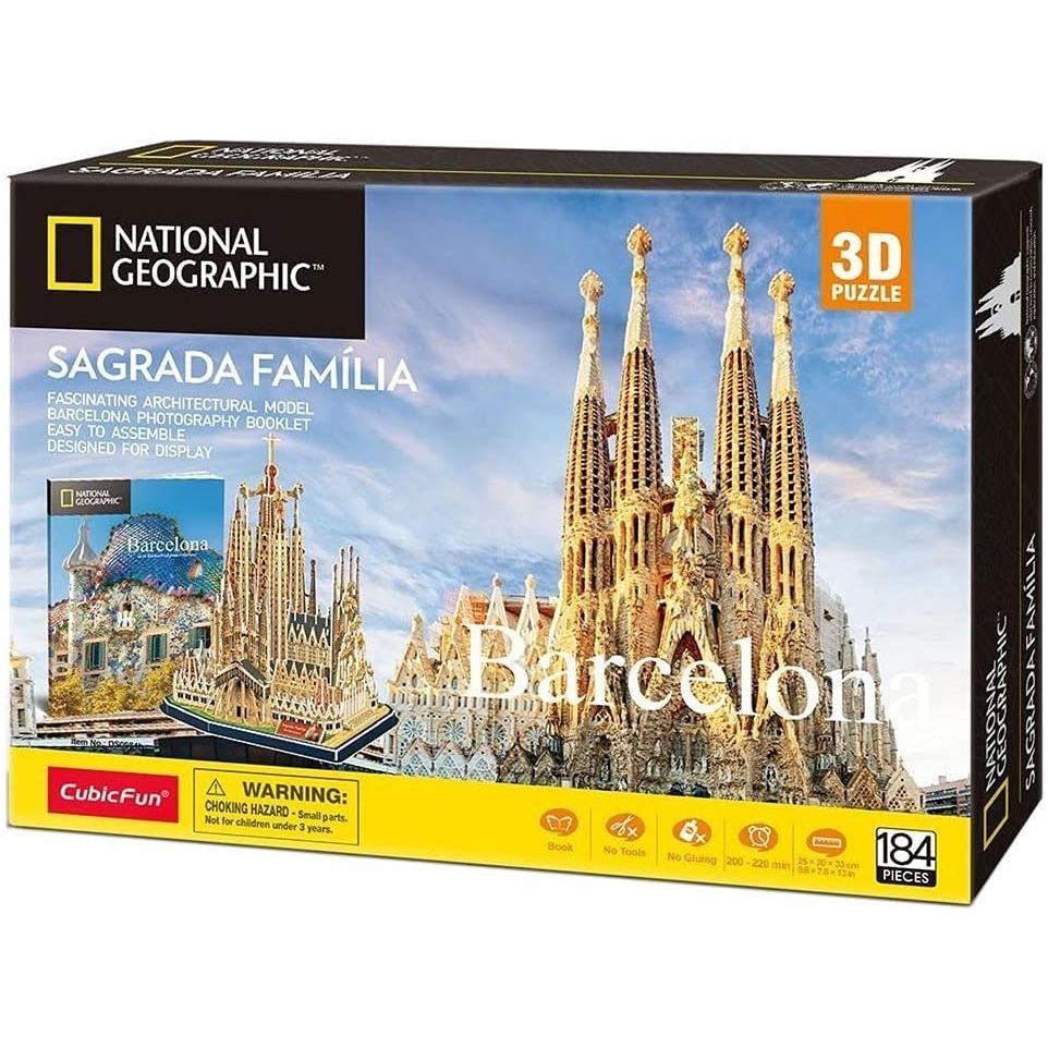 لغز CubicFun National Geographic ثلاثي الأبعاد - Sagrada Familia (برشلونة) مع كتيب