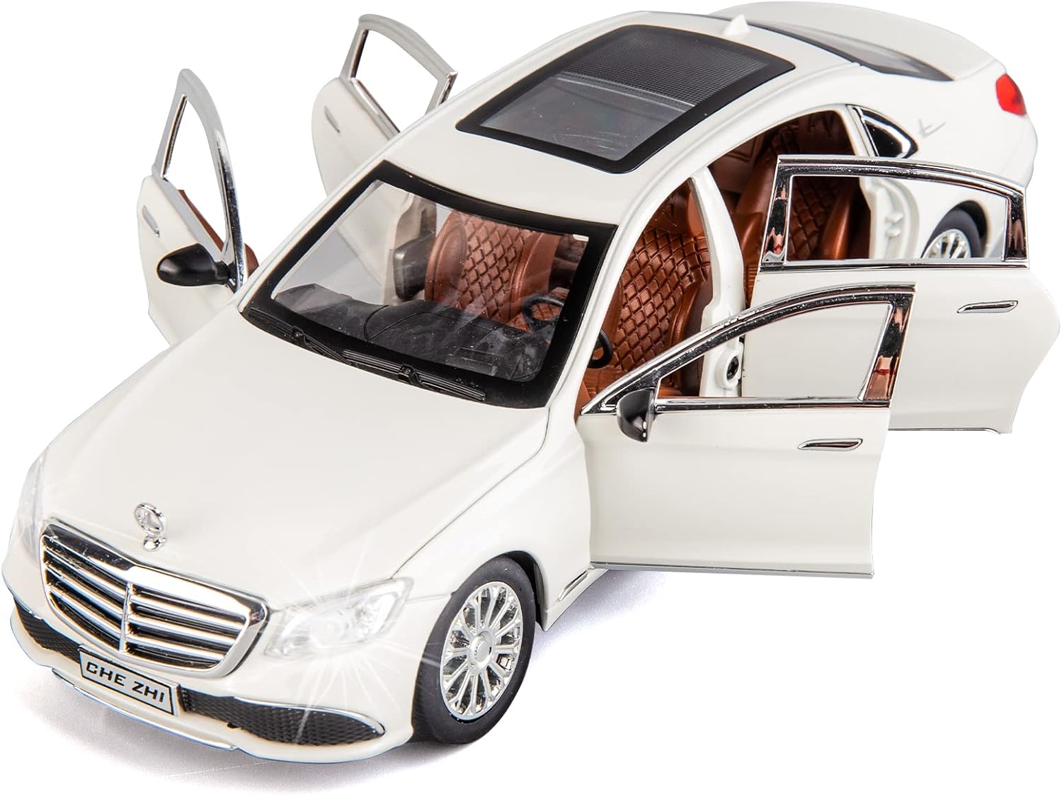 CHE ZHI Toy Car Diecast 1:24 Scale Mercedes Benz Toy Car Alloy - White
