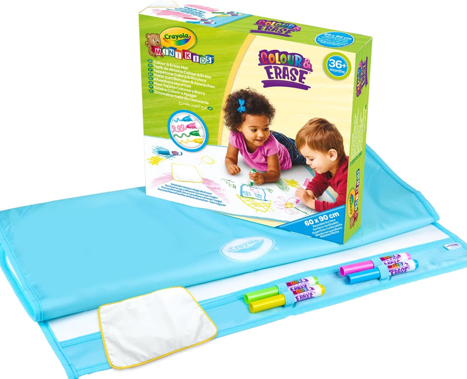 Crayola Mini Kids - Paint and Colour Rug, Maxi Surface Reusable for Drawing and Colouring