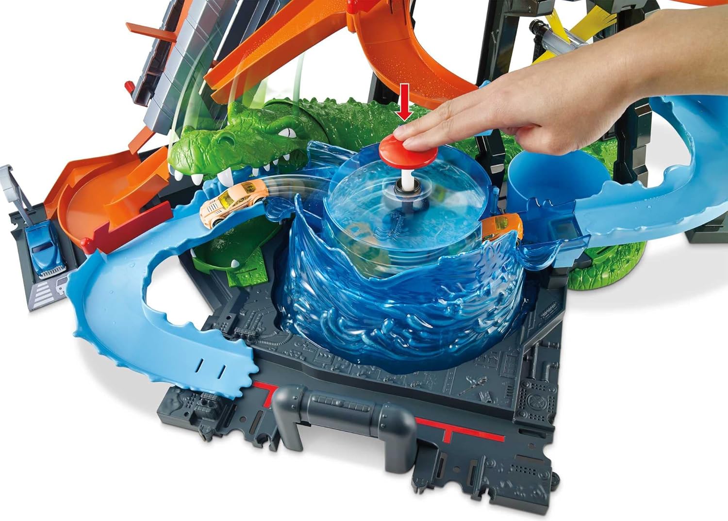 Hot Wheels City Car Wash and Giant Gator