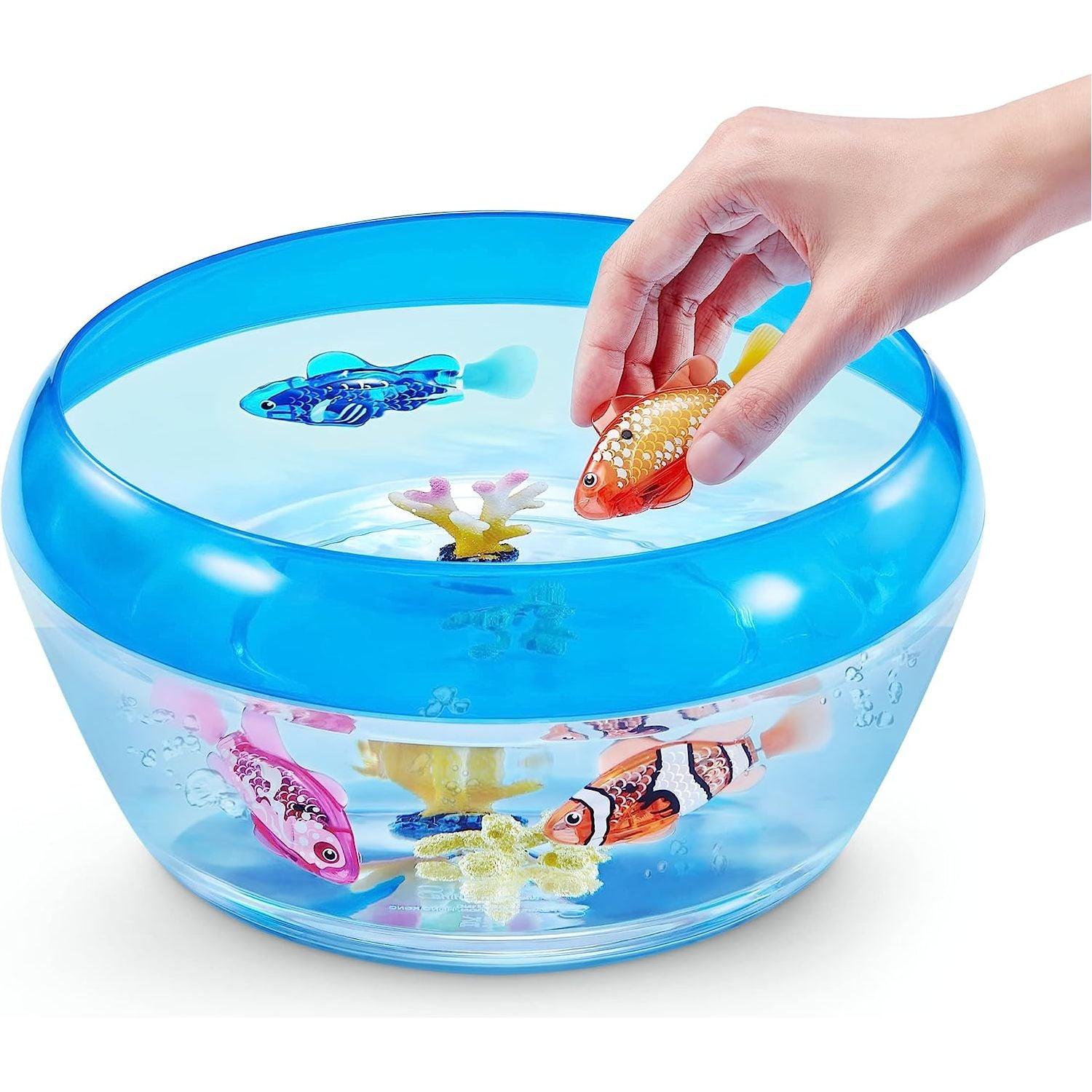 روبو ألايف روبو فيش، سمكة روبوتية للسباحة، لون وردي من زورو، تعمل بالماء، تتغير ألوانها، وتأتي مع بطاريات - السلسلة 3